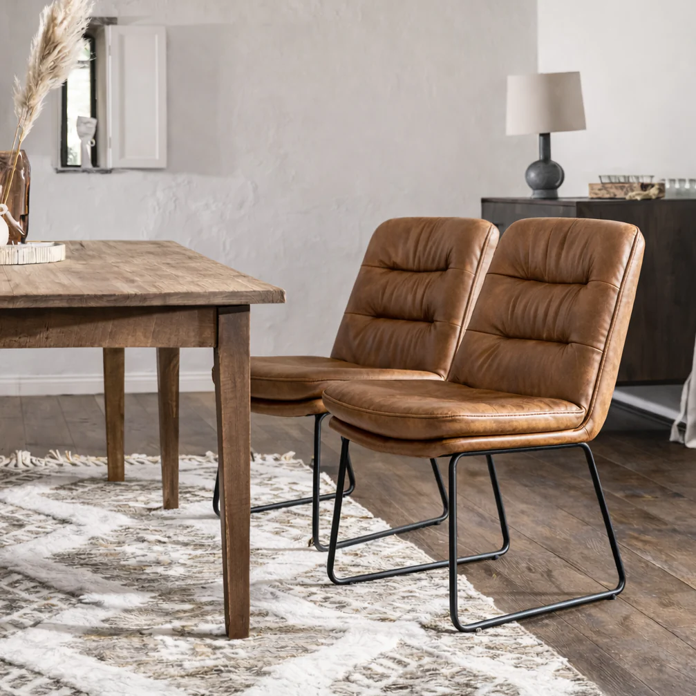 Alexander Faux Leather Dining Chair | Tan