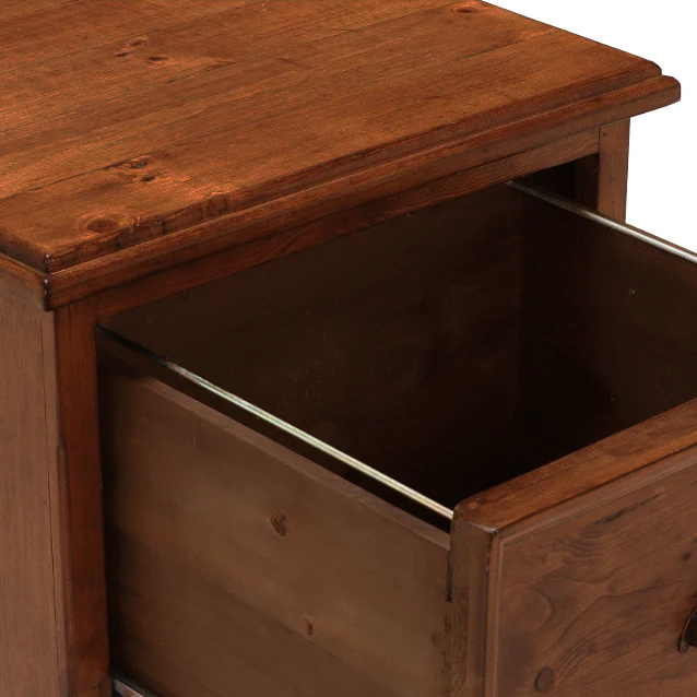 Oxford Antique Pine 3 Drawer Filing Cabinet - Image 5