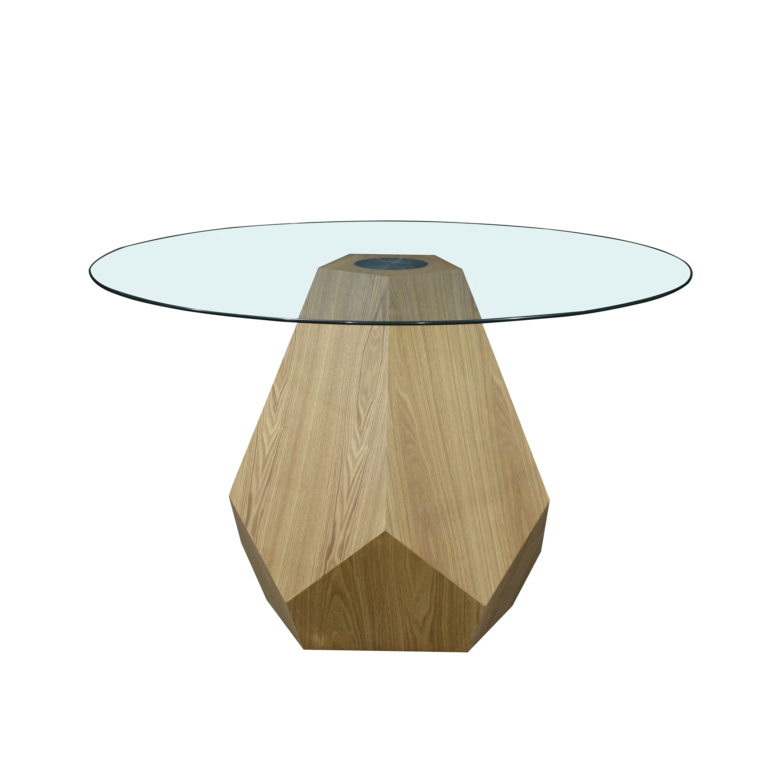 Aura Noir Hex Dining Table | Natural - Image 2