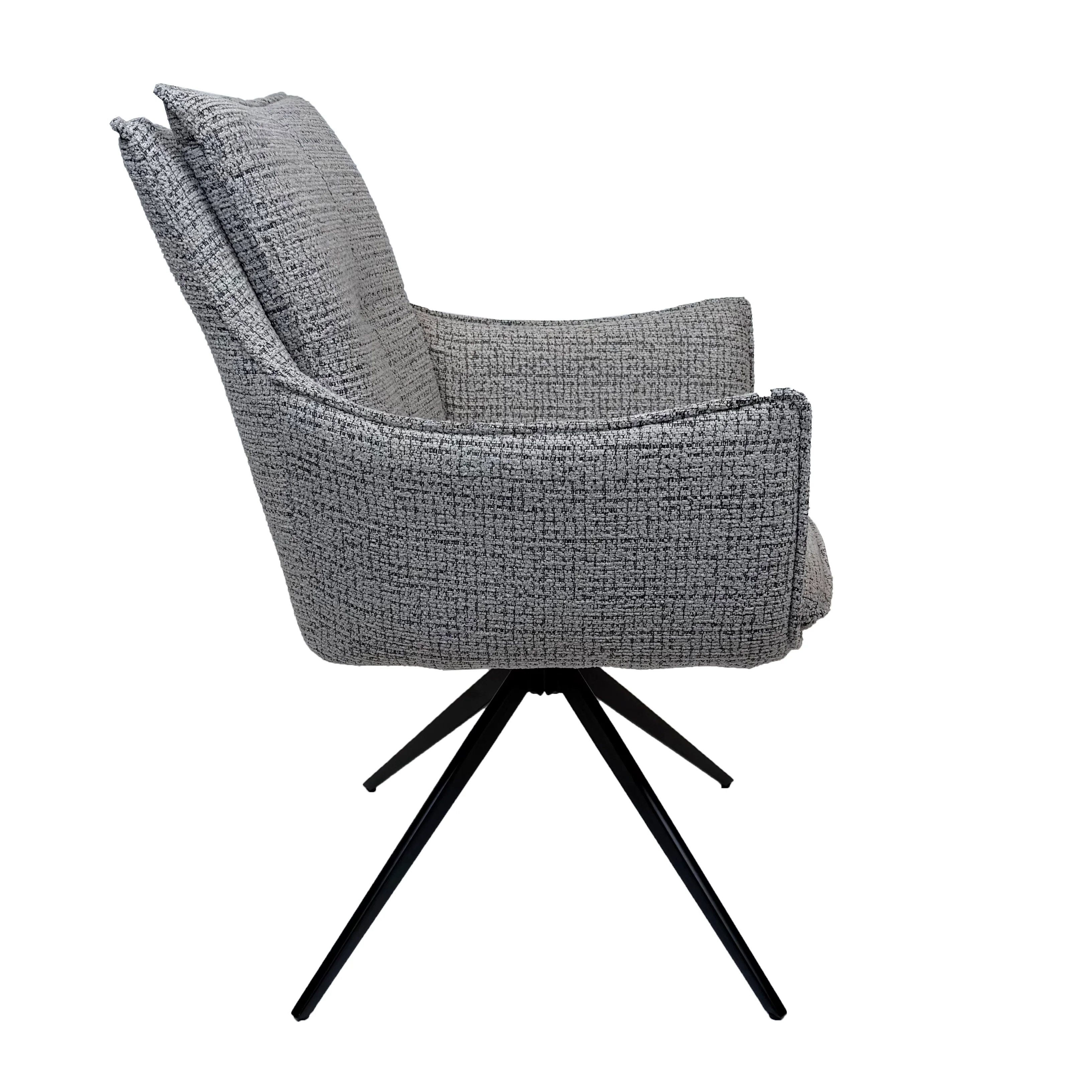 Austin Boucle Dining Chair | Smudge Grey - Image 4