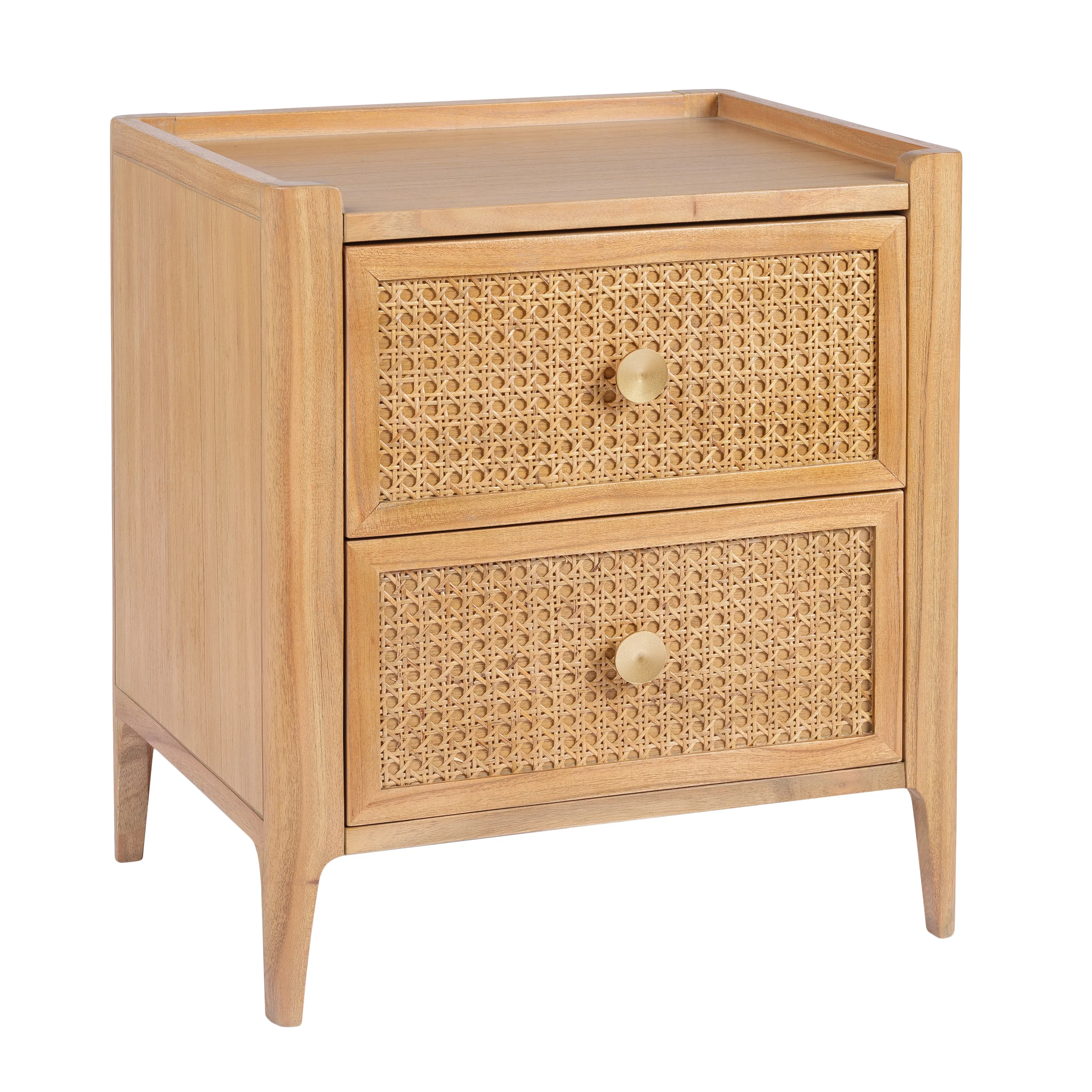 Bali Rattan 2 Drawer Bedside Table - Image 3