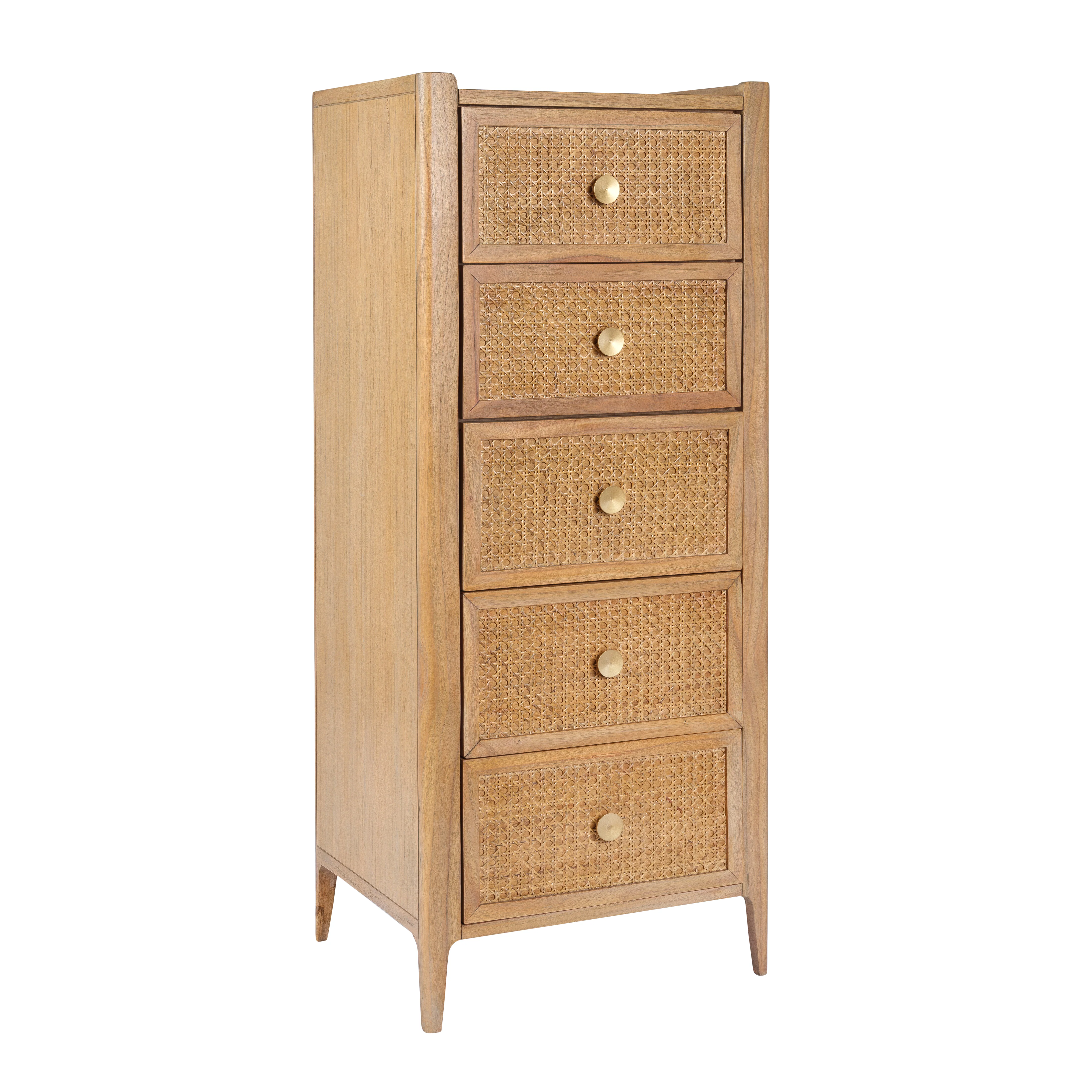 Bali Rattan 5 Drawer Tall Chest - Image 3