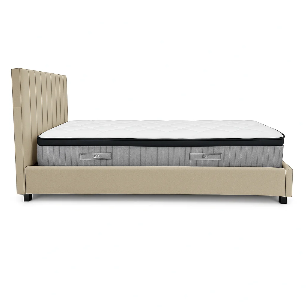 Bantry 3ft Single Fabric Bed | Biscuit - Image 3