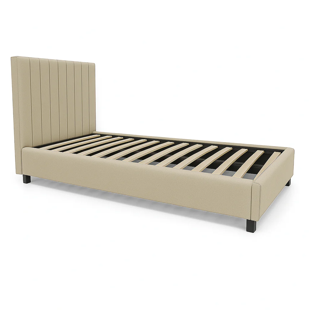 Bantry 3ft Single Fabric Bed | Biscuit - Image 4