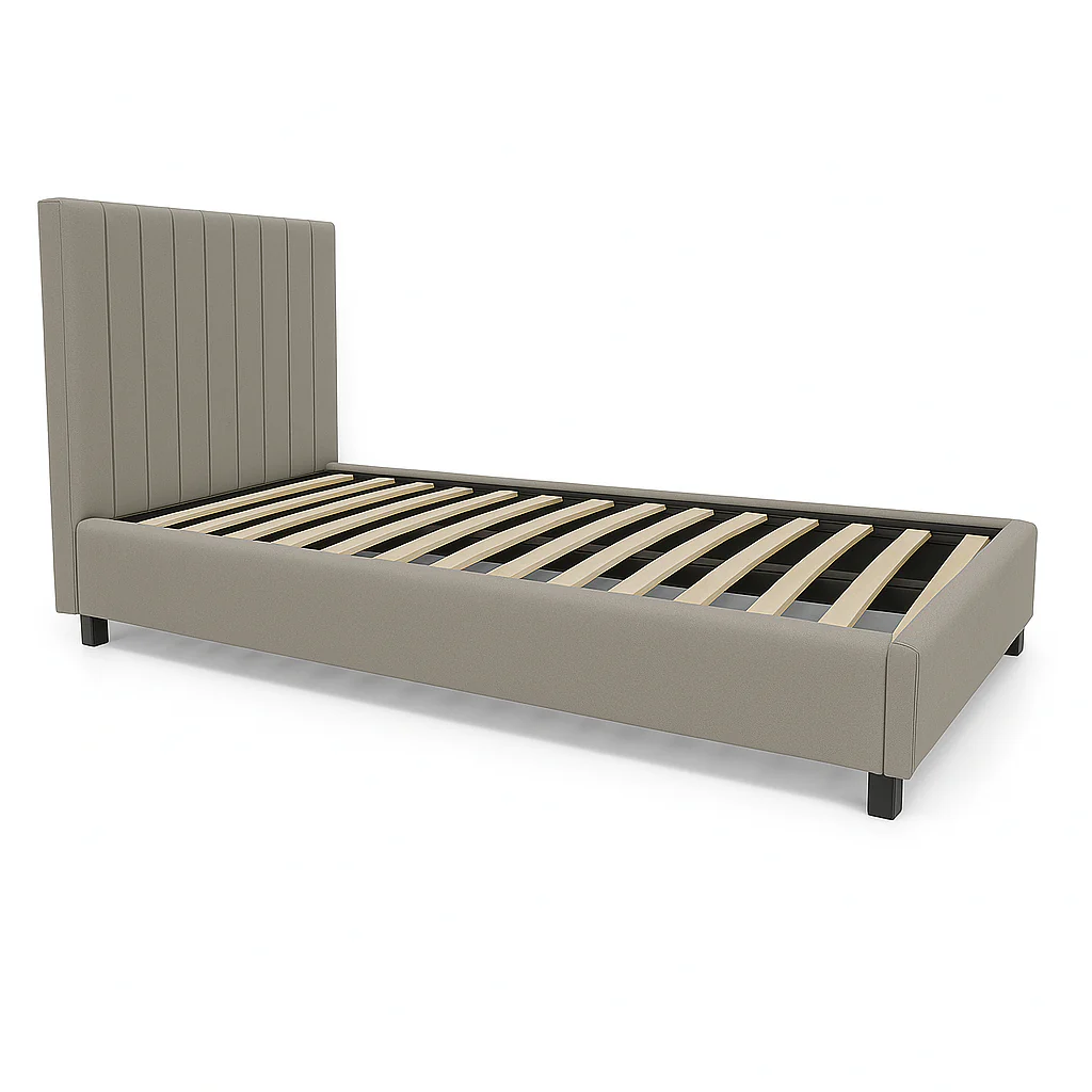Bantry 3ft Single Fabric Bed | Latte - Image 4