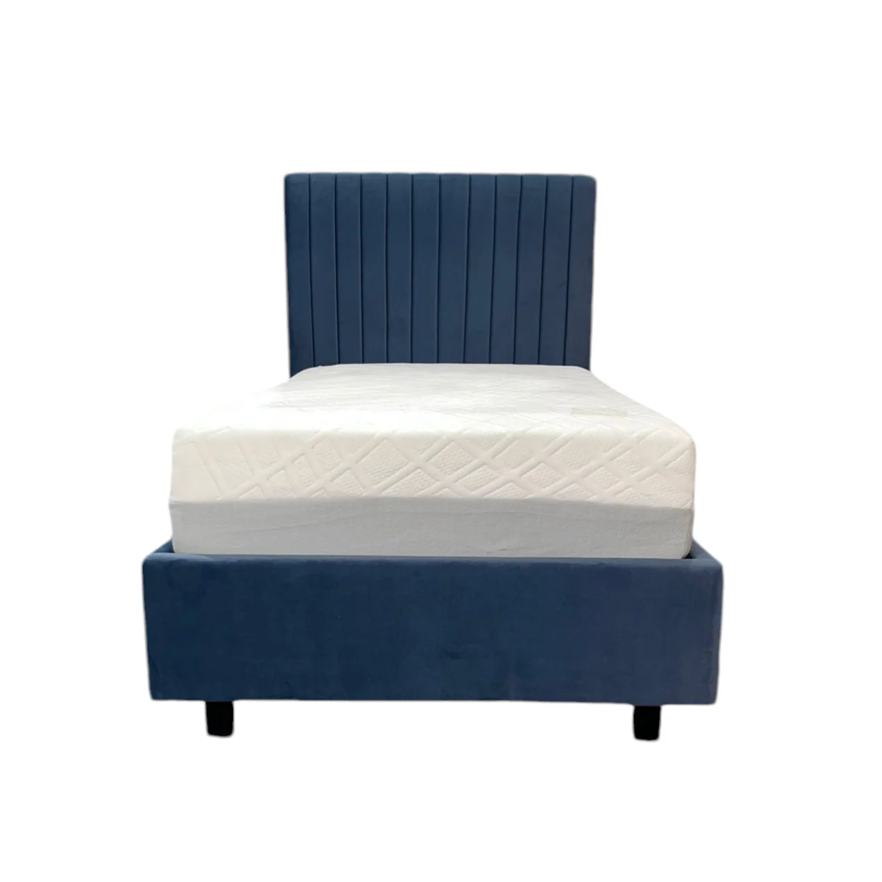 Bantry 3ft Single Fabric Bed | Midnight Blue - Image 2