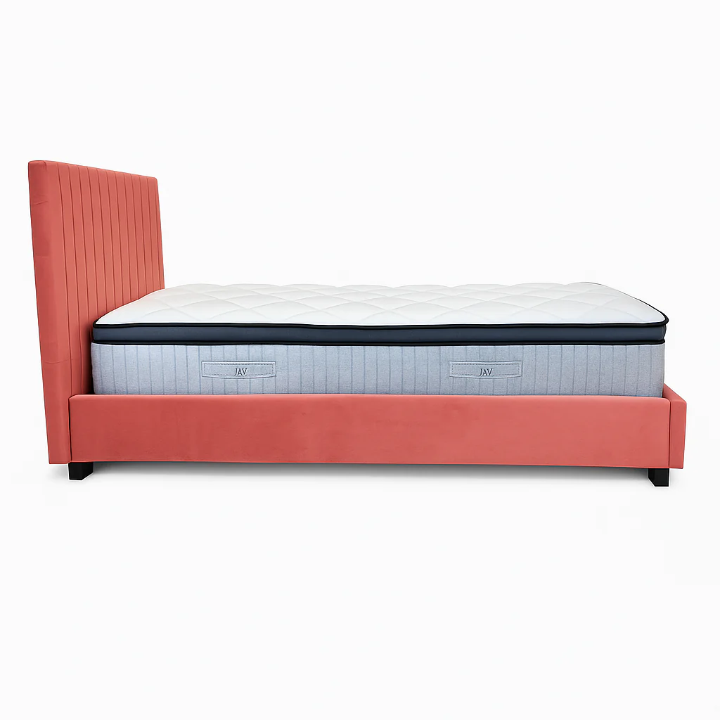 Bantry 3ft Single Fabric Bed | Rose - Image 2