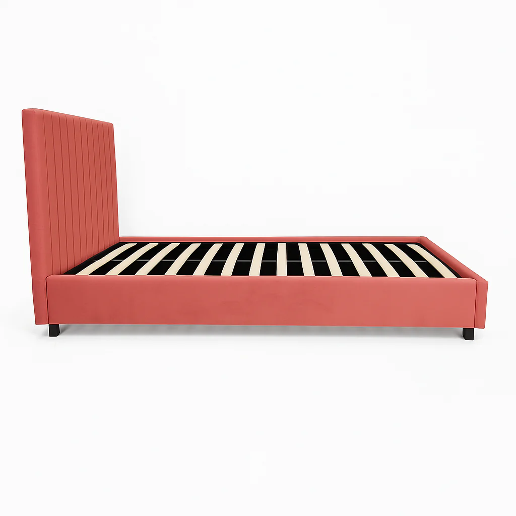 Bantry 3ft Single Fabric Bed | Rose - Image 3