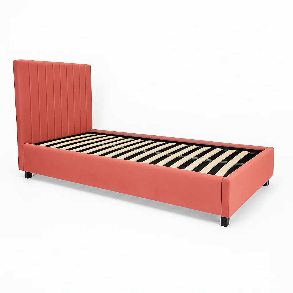 Bantry 3ft Single Fabric Bed | Rose - Image 5