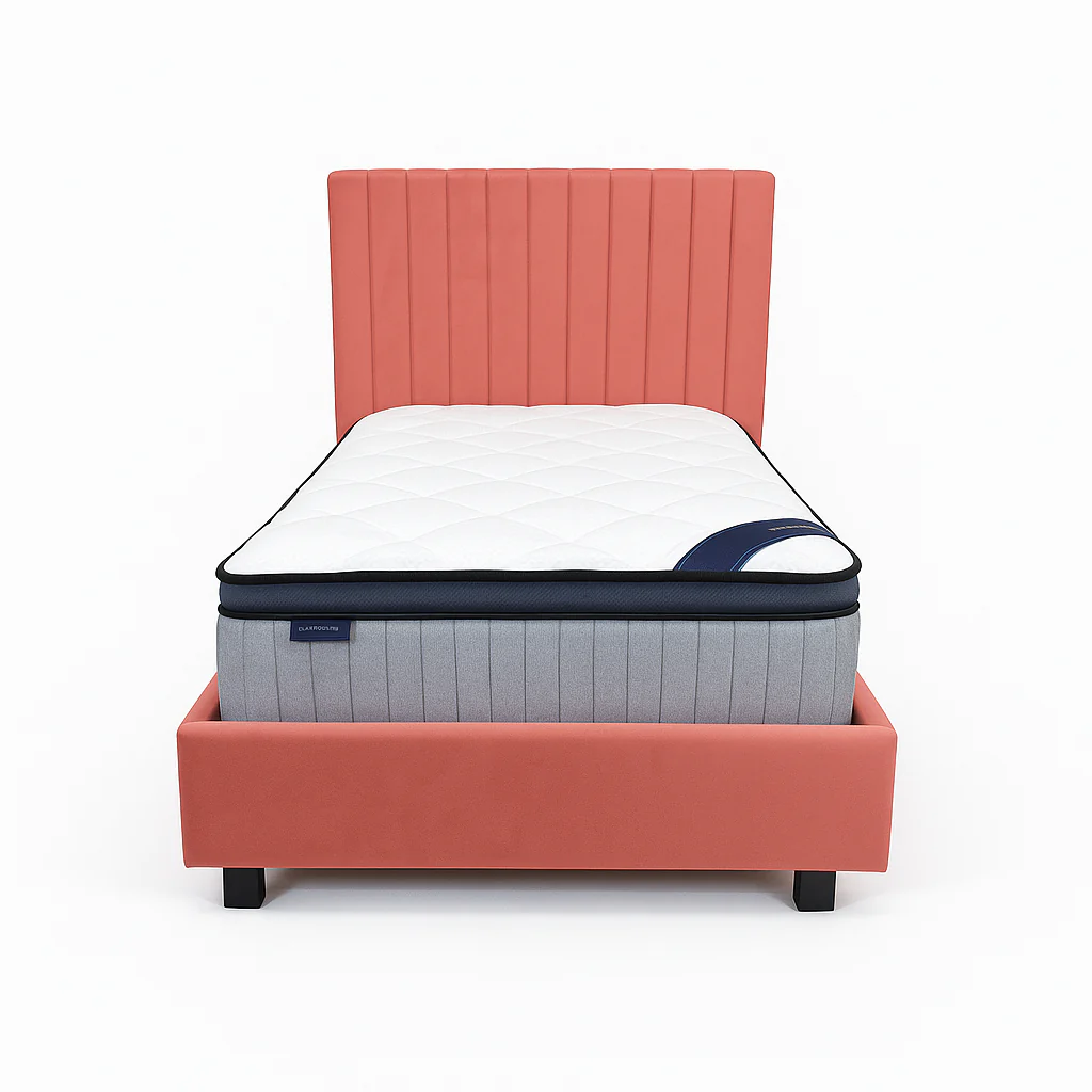 Bantry 3ft Single Fabric Bed | Rose - Image 6