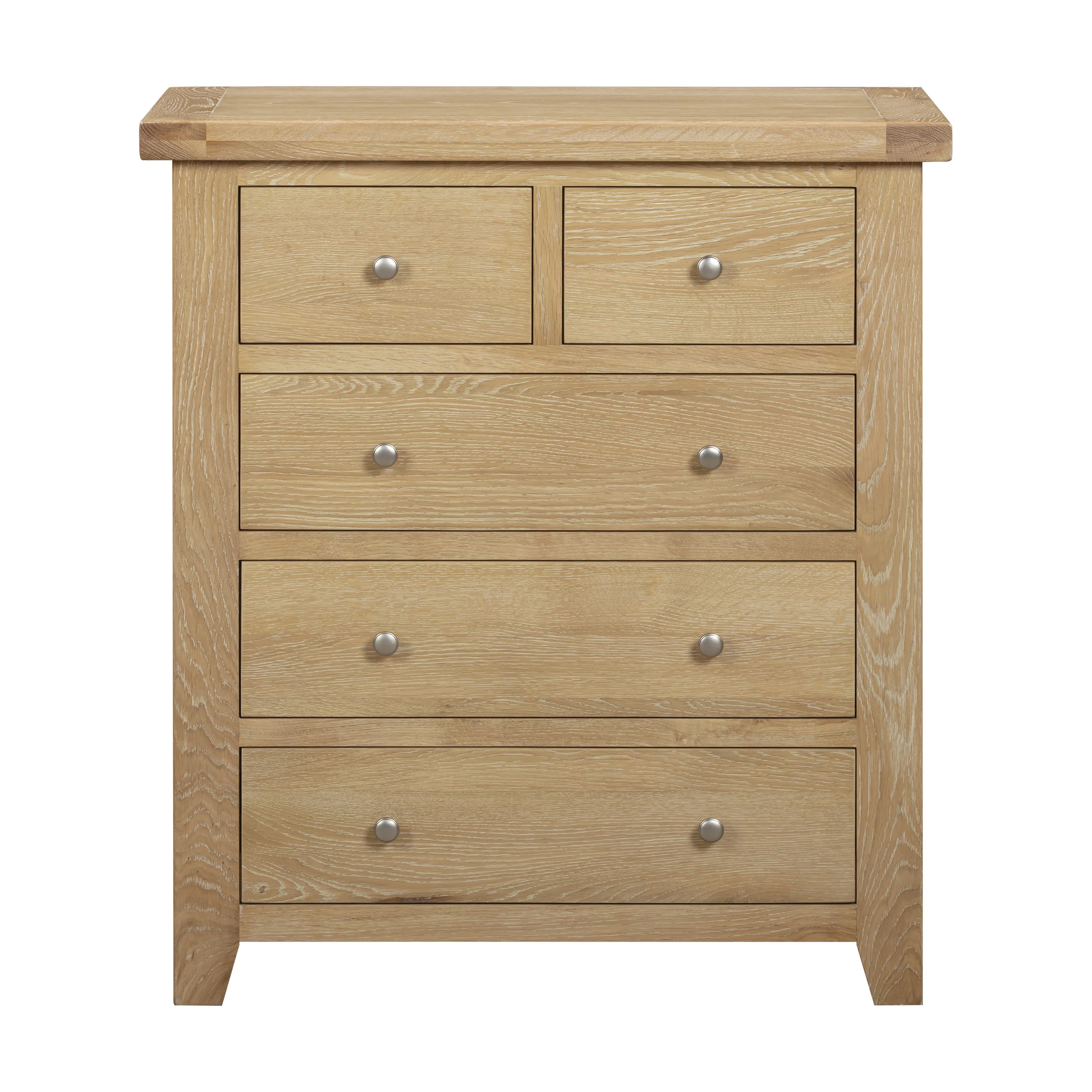 Bath Whitewash Oak 2 Over 3 Chest Of Drawers - Image 3