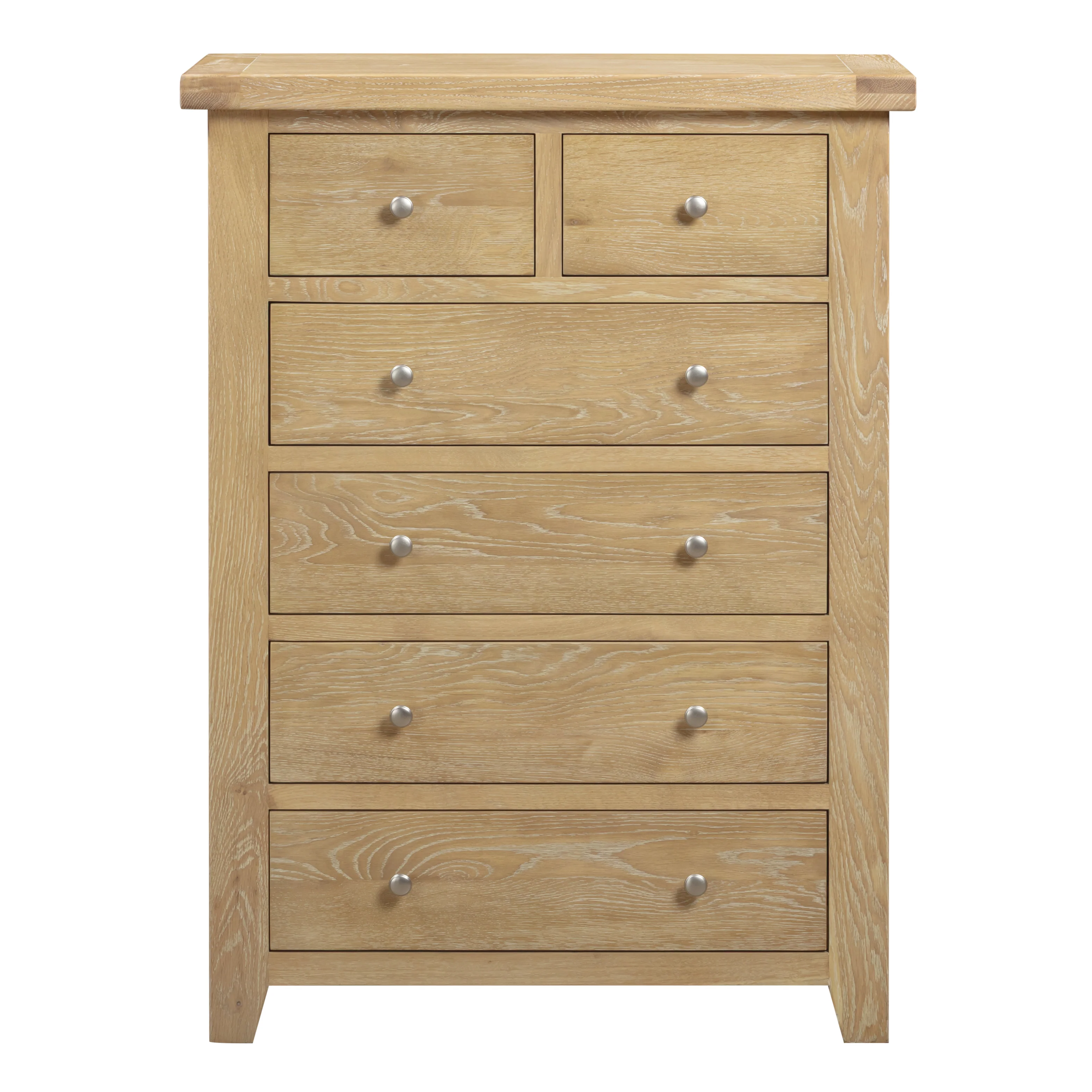 Bath Whitewash Oak 2 Over 4 Chest of Drawers - Image 3