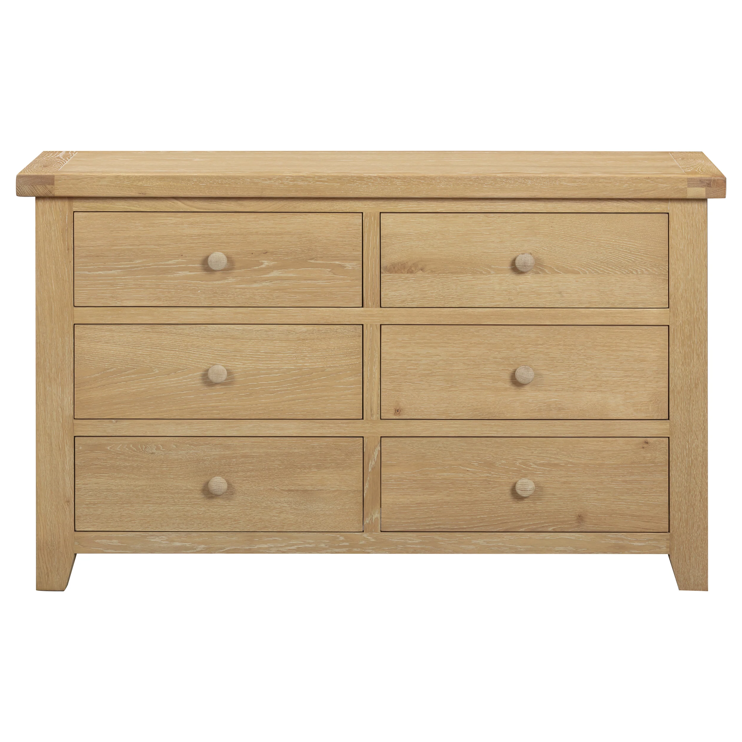 Bath Whitewash Oak 6 Drawer Chest - Image 2
