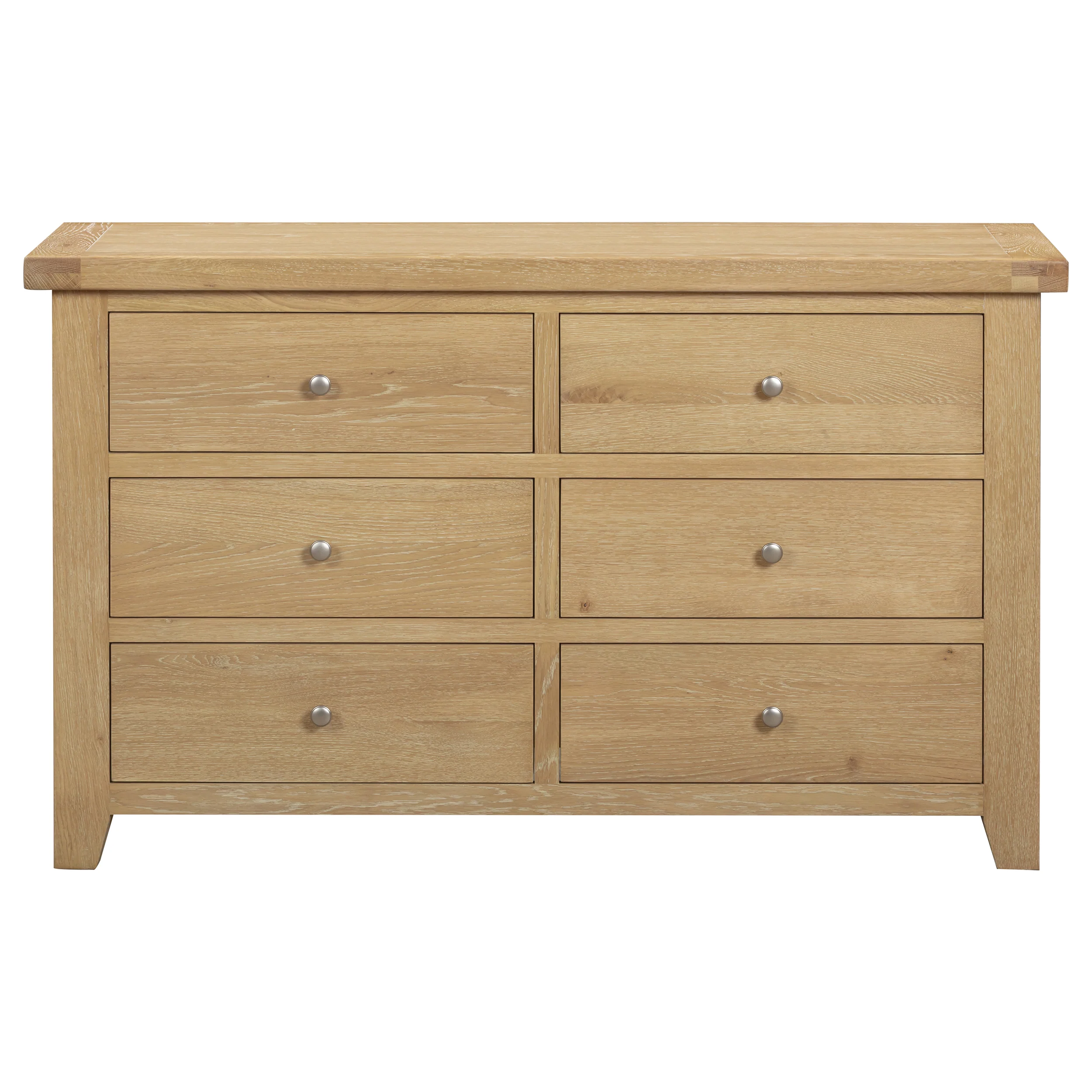 Bath Whitewash Oak 6 Drawer Chest - Image 3
