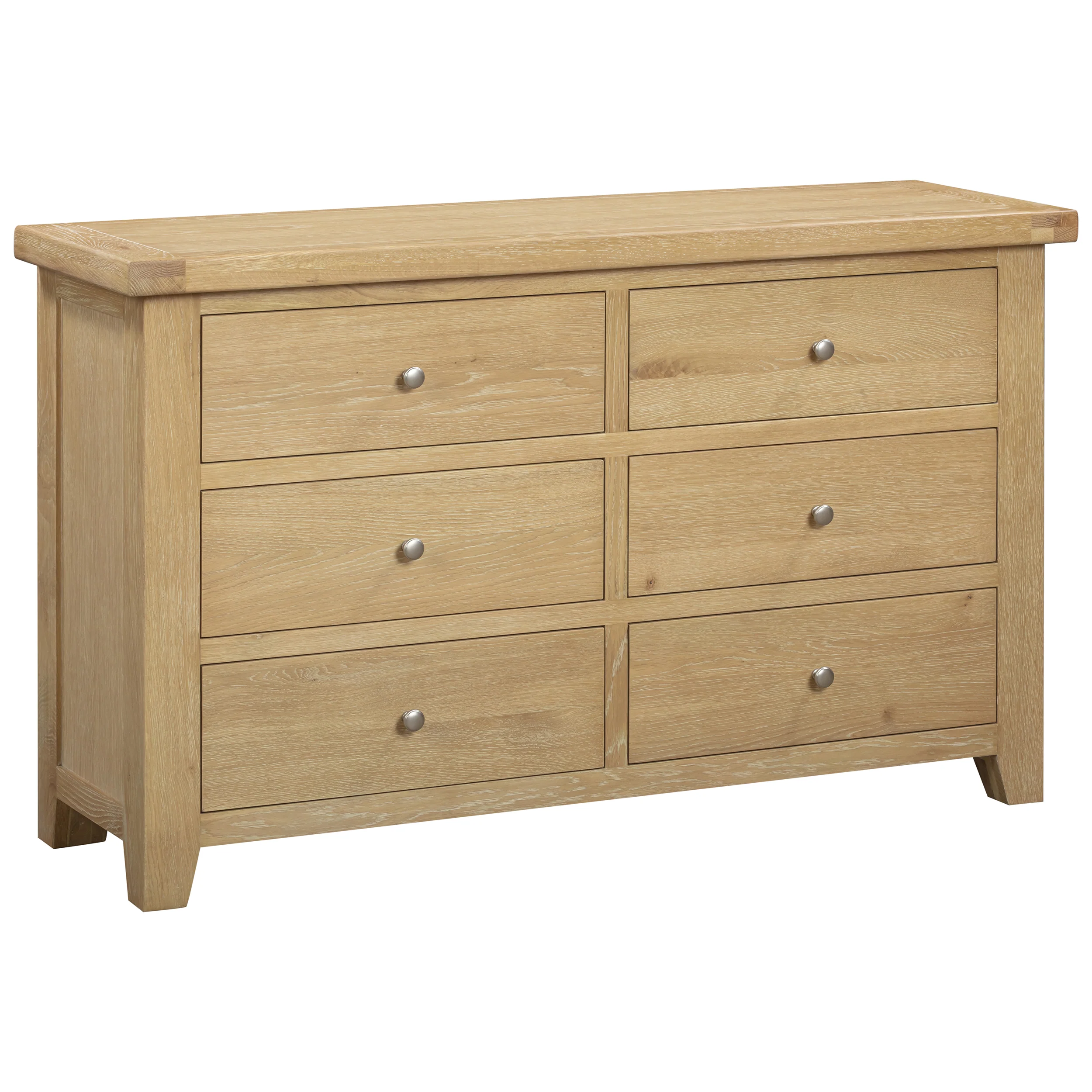 Bath Whitewash Oak 6 Drawer Chest - Image 4