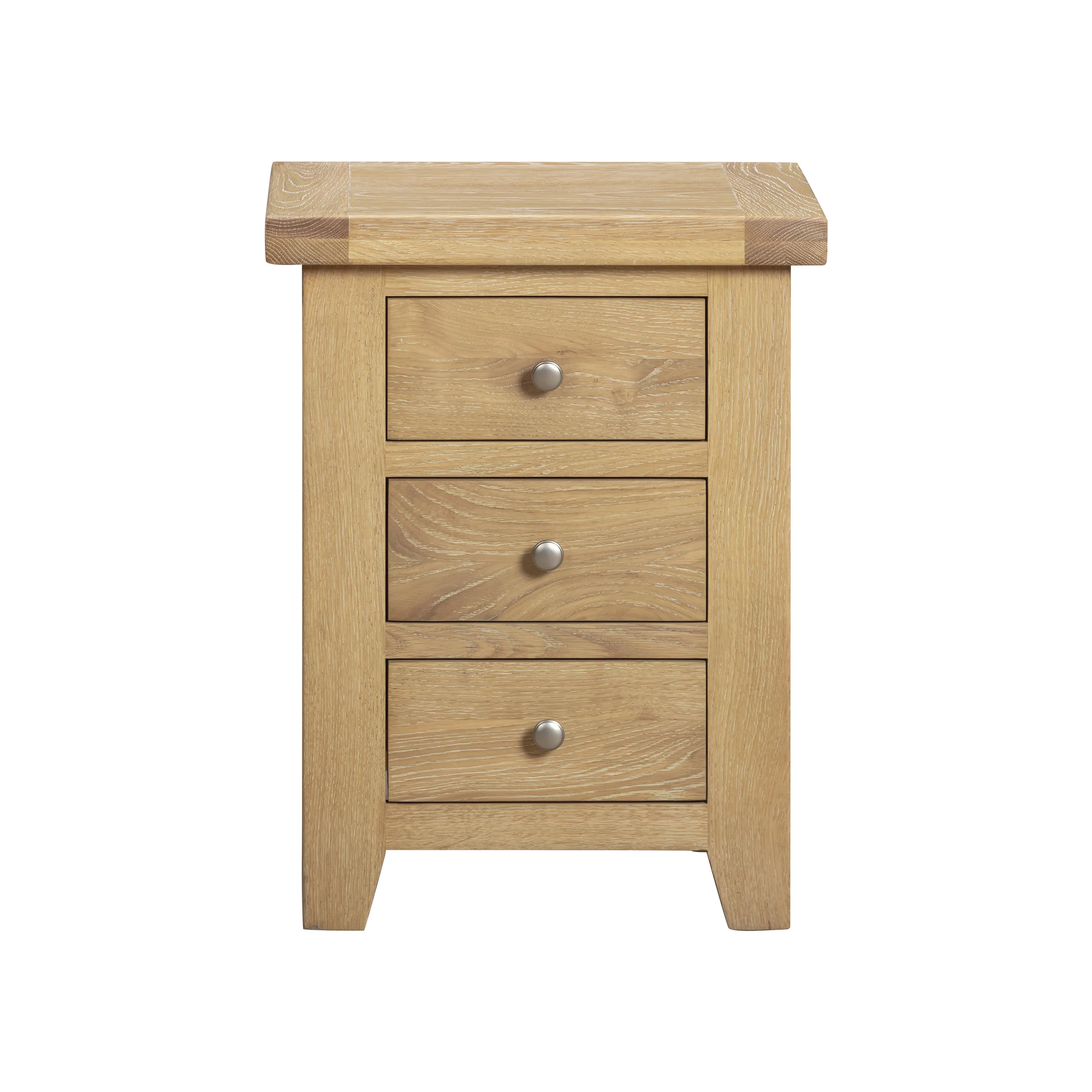Bath Whitewash Oak Bedside Cabinet - Image 3