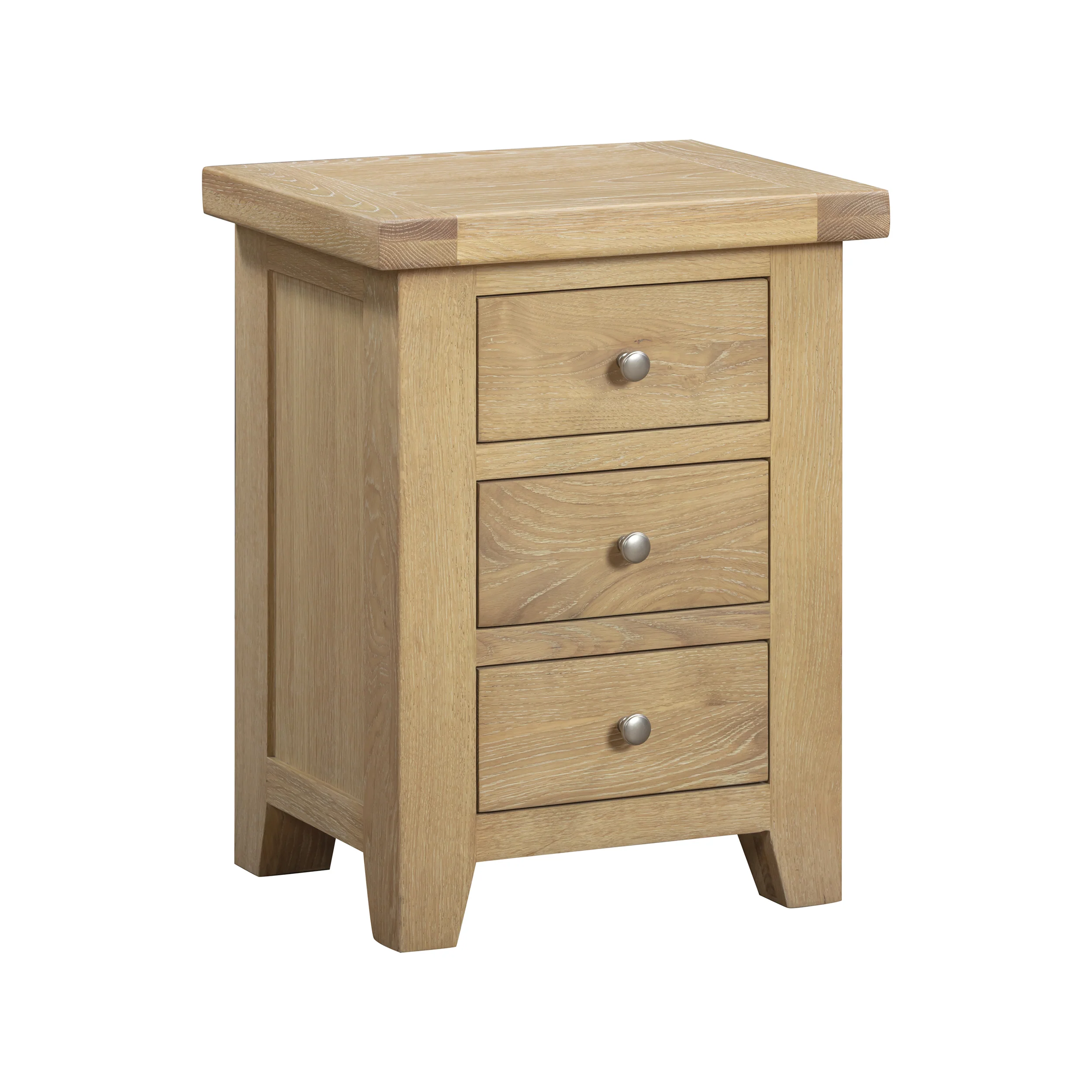 Bath Whitewash Oak Bedside Cabinet - Image 4