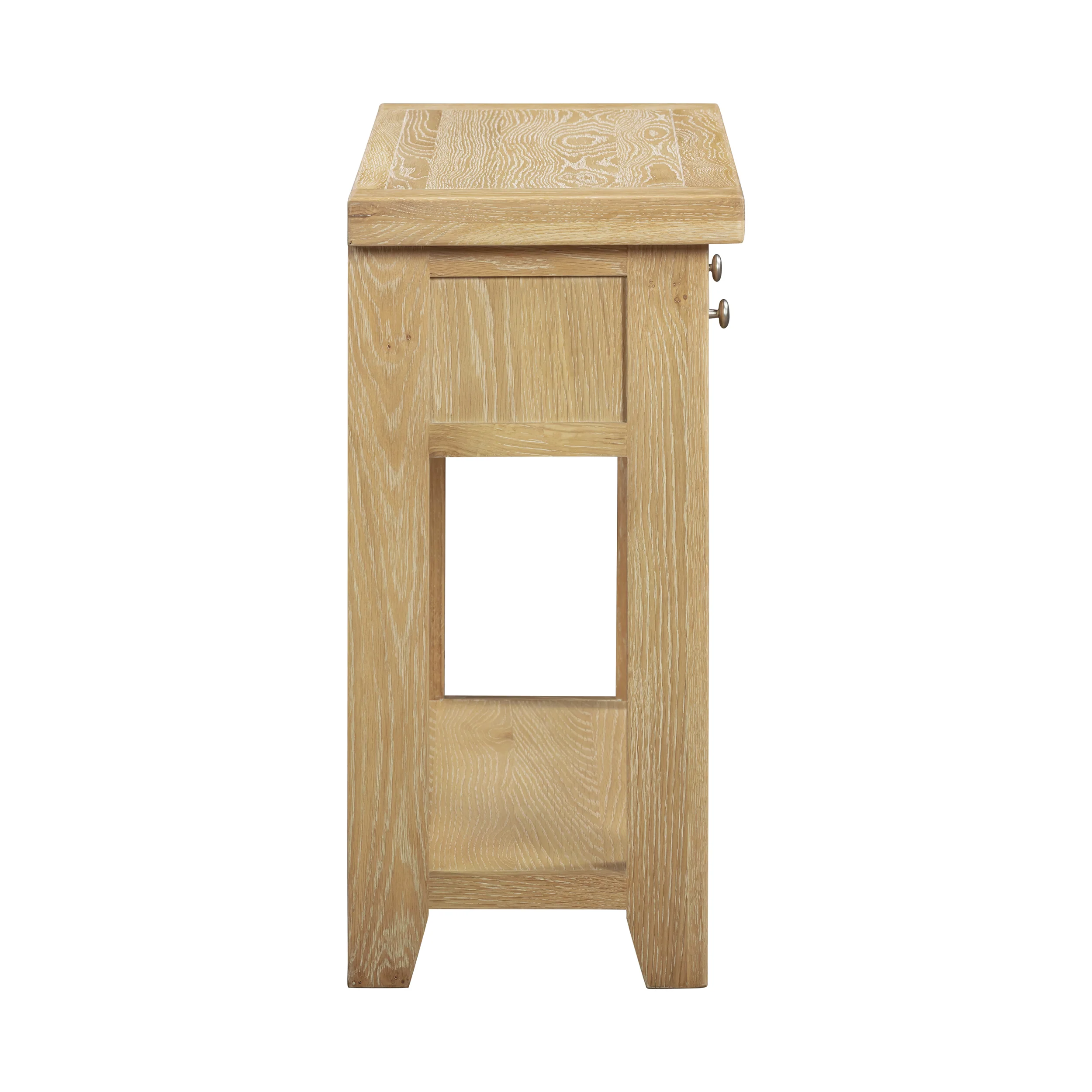 Bath Whitewash Oak Console Table - Image 5