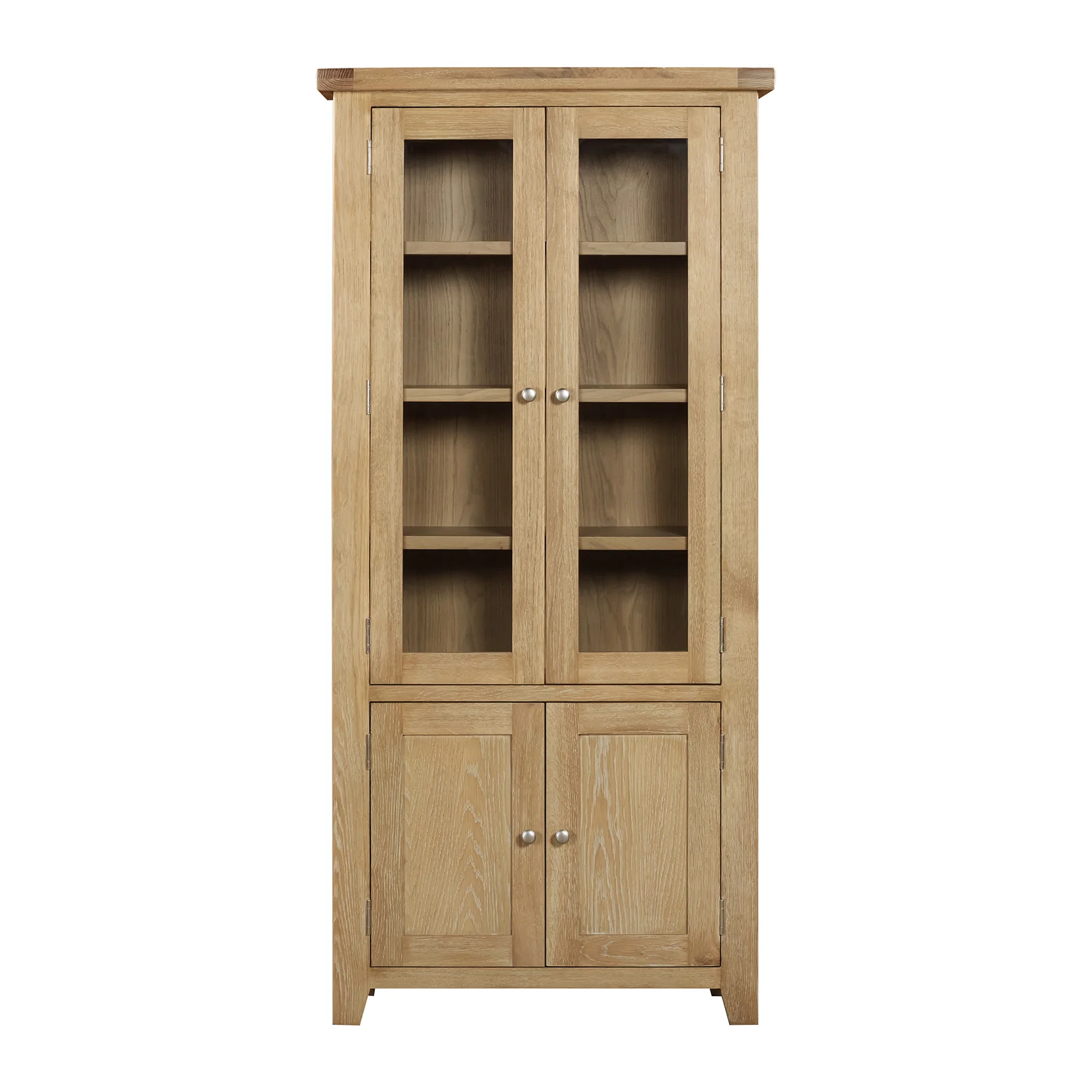 Bath Whitewash Oak Display Cabinet - Image 3