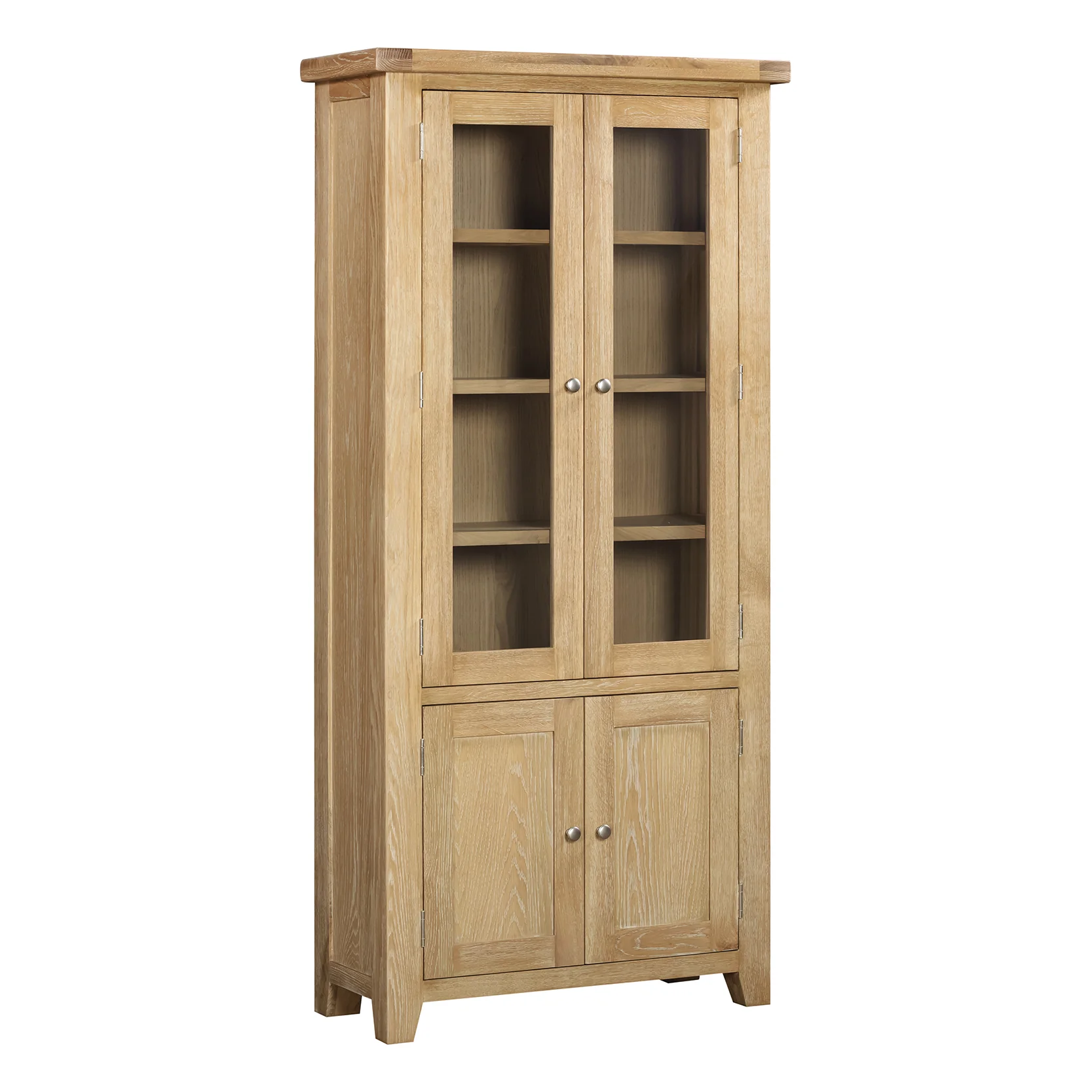 Bath Whitewash Oak Display Cabinet - Image 4