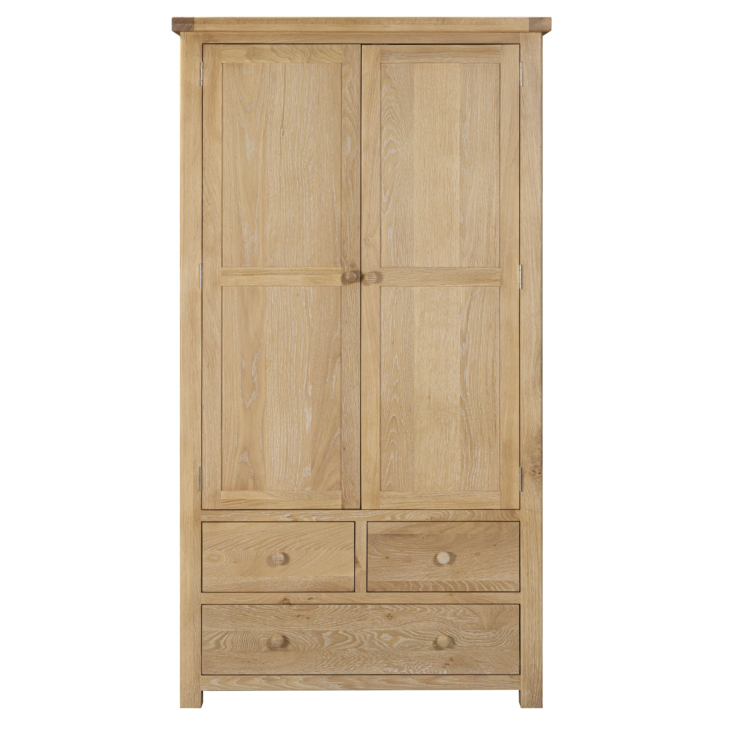 Bath Whitewash Oak Double Larder - Image 3