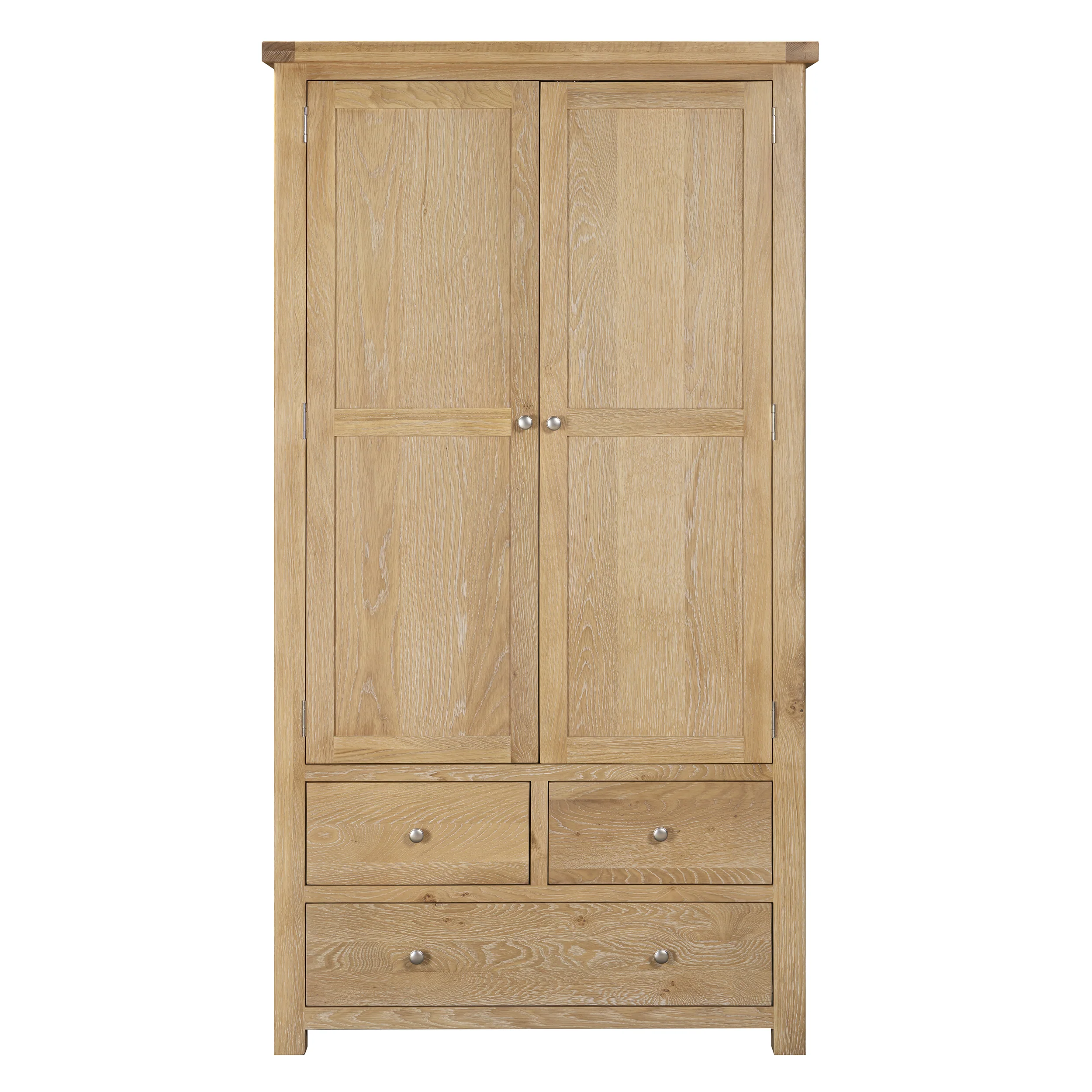 Bath Whitewash Oak Double Larder - Image 4