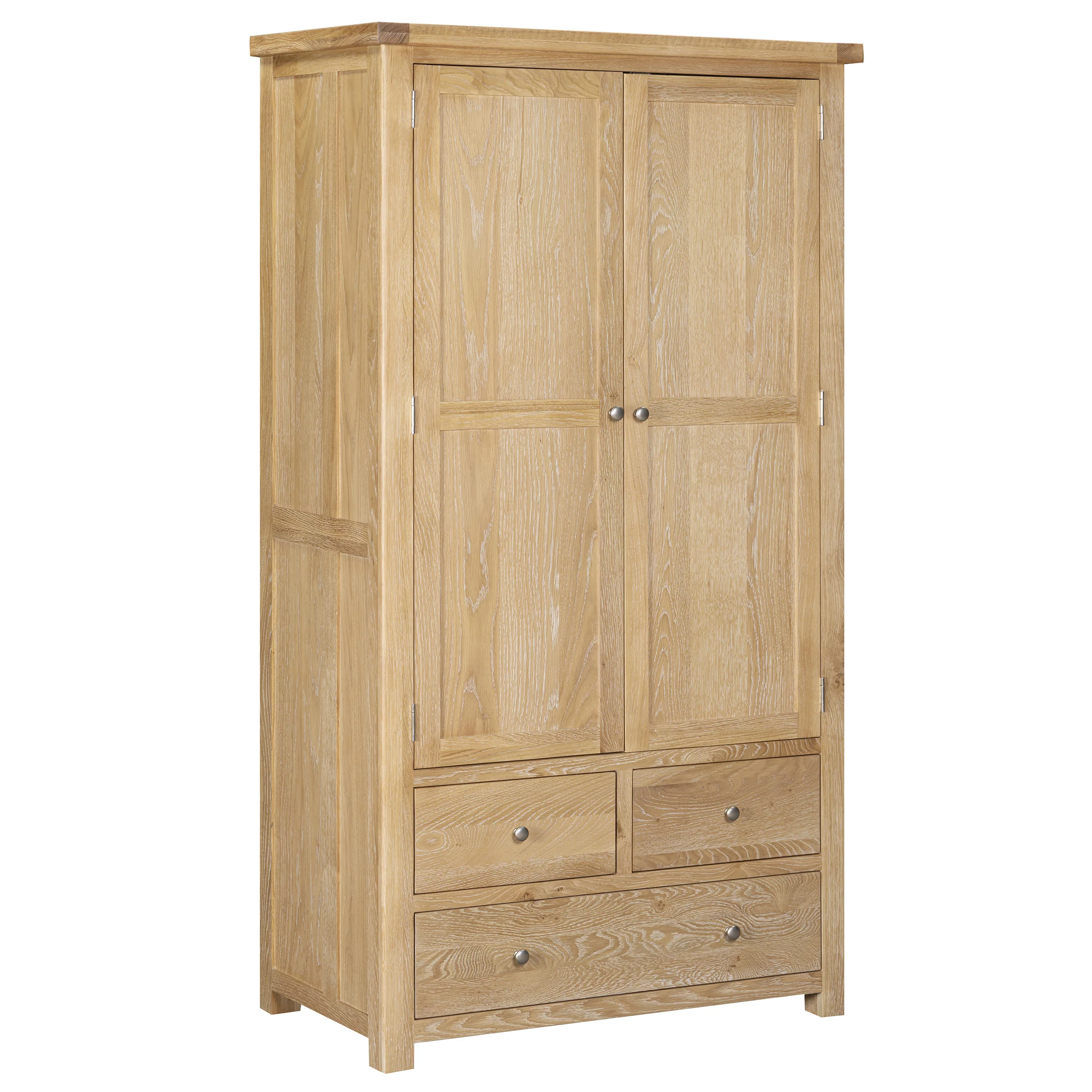 Bath Whitewash Oak Double Larder - Image 5