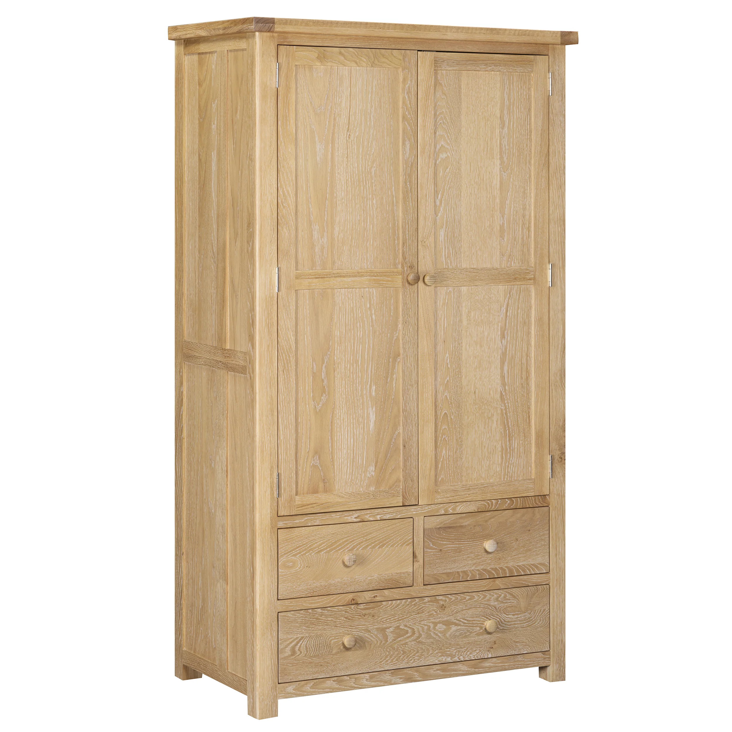 Bath Whitewash Oak Double Larder - Image 6