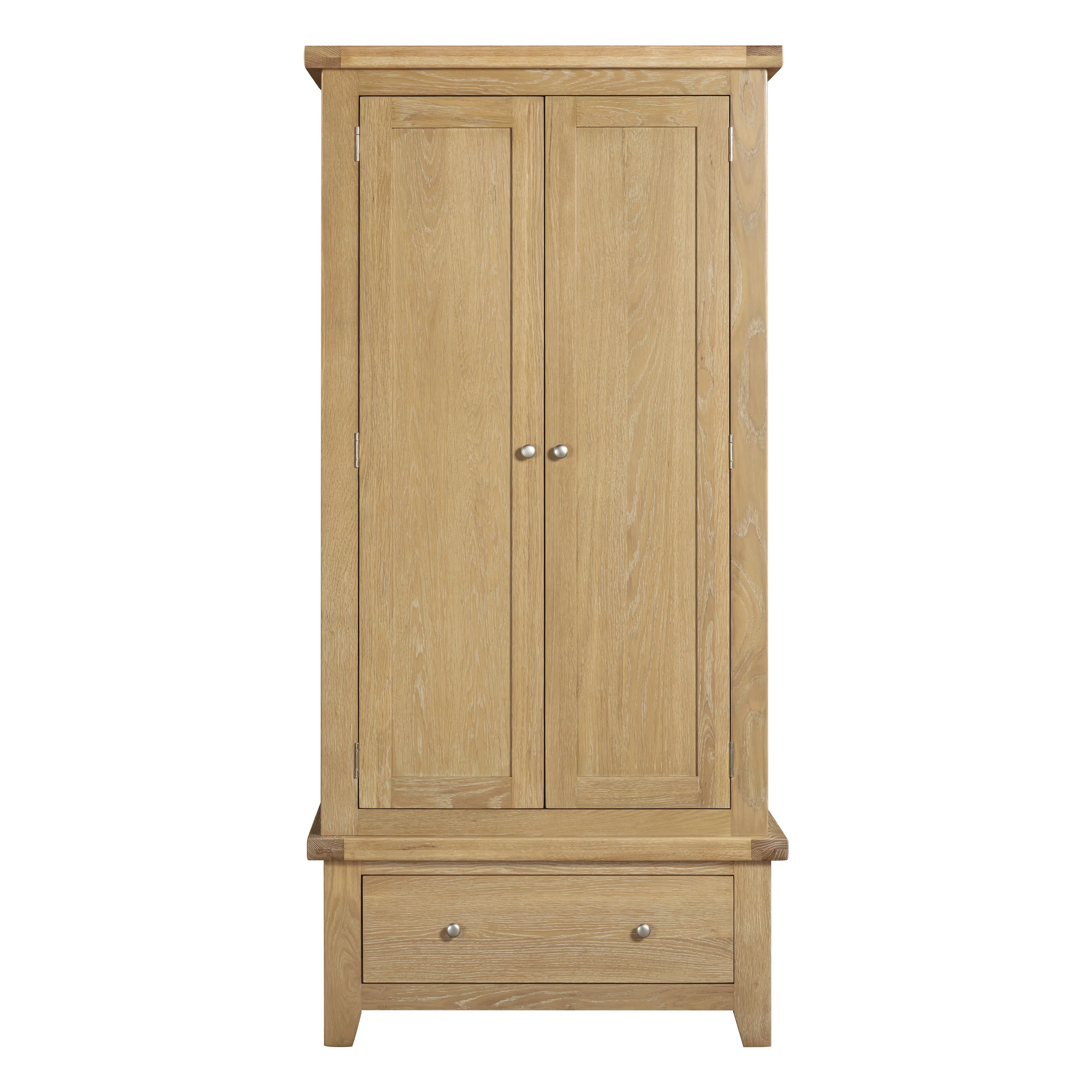 Bath Whitewash Oak Double Wardrobe - Image 3