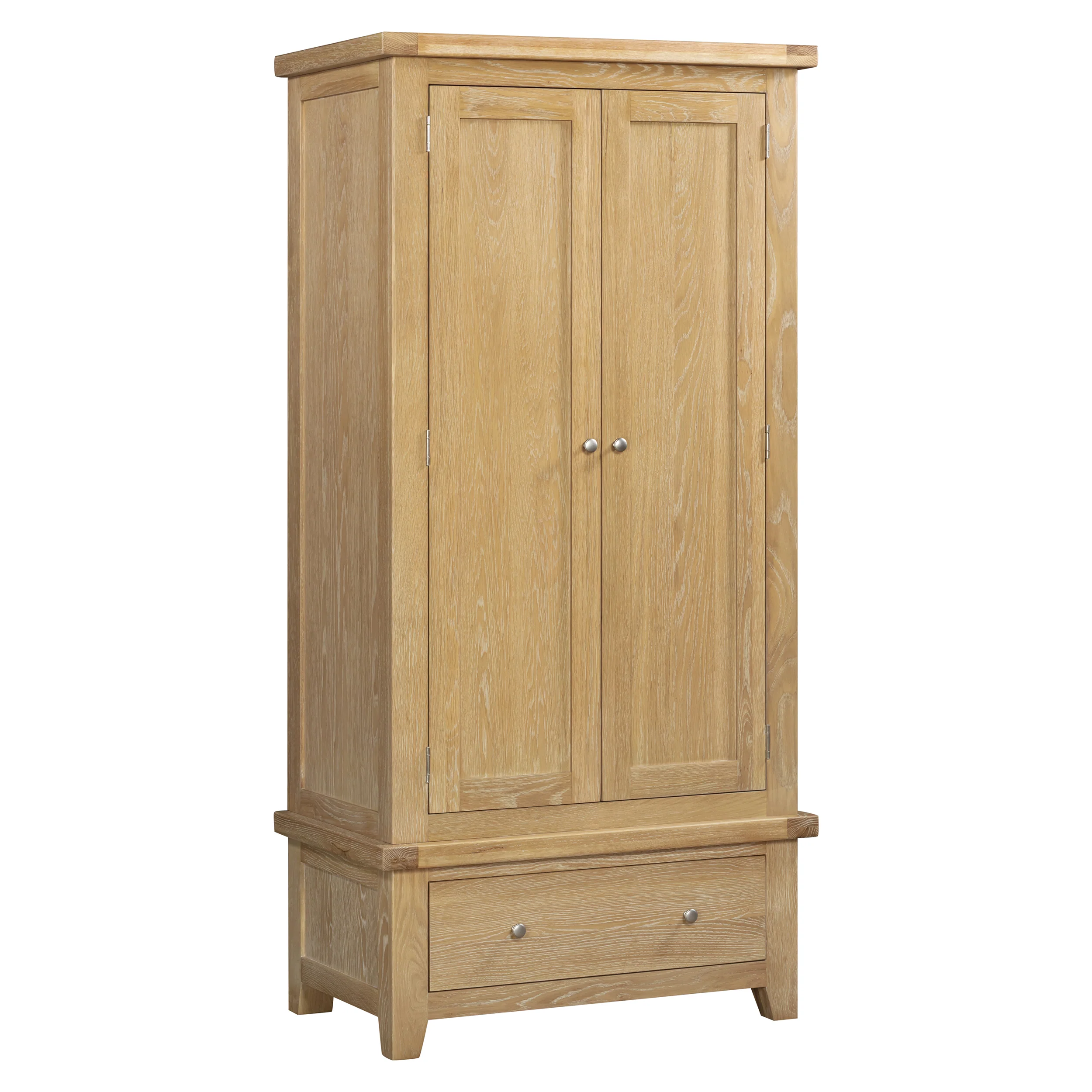 Bath Whitewash Oak Double Wardrobe - Image 5