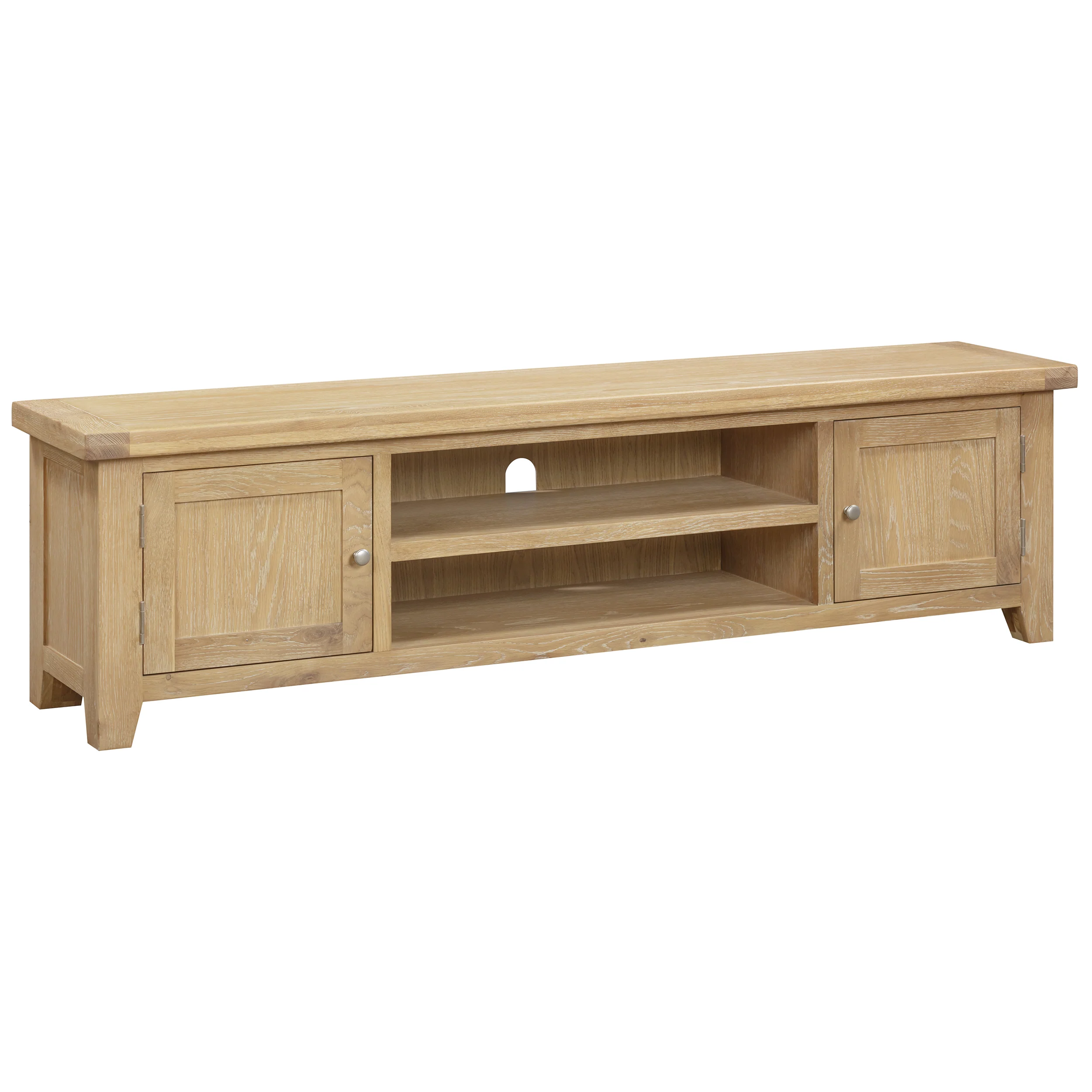 Bath Whitewash Oak Extra Large TV Unit - Image 4