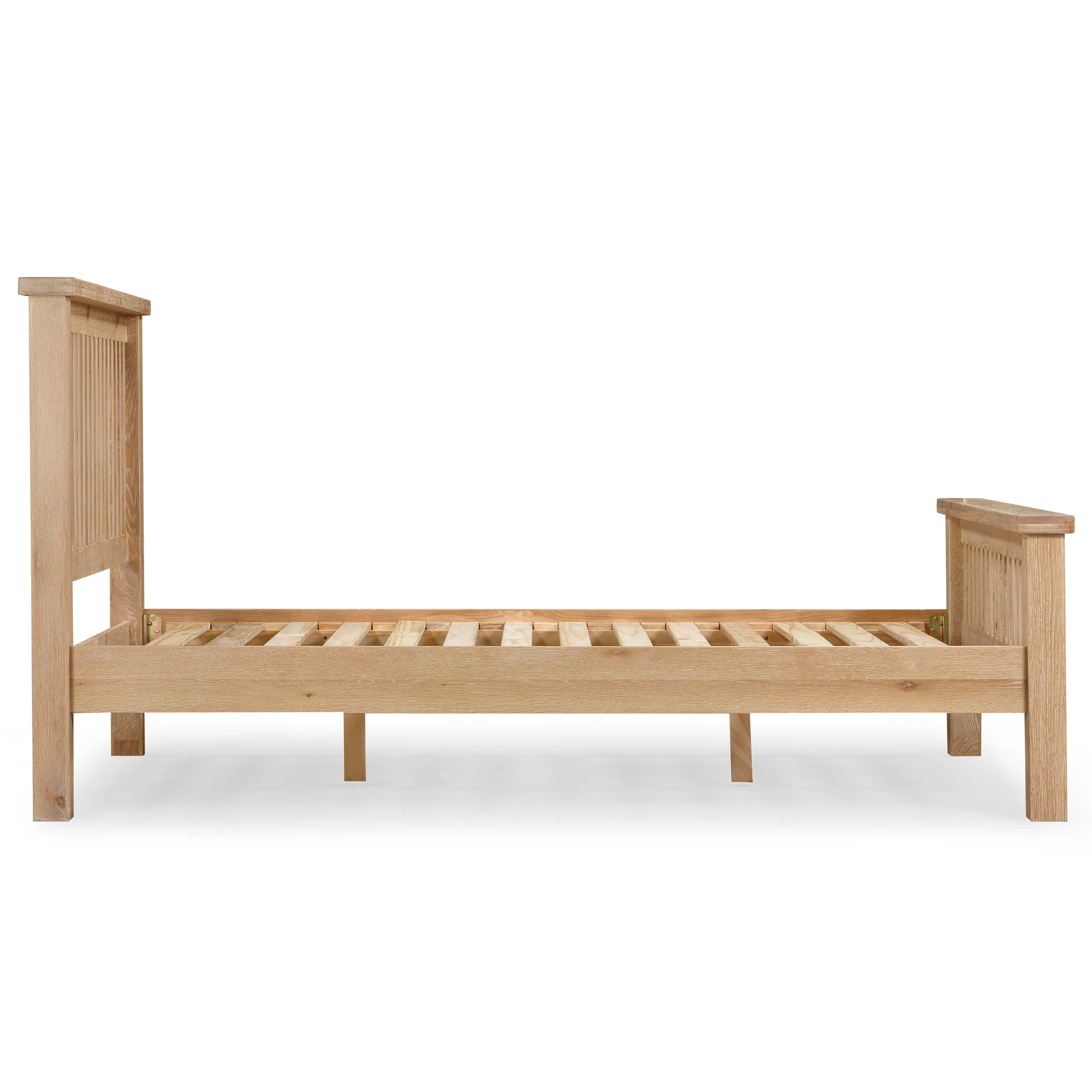 Bath Whitewash Oak Kingsize Bed - Image 4