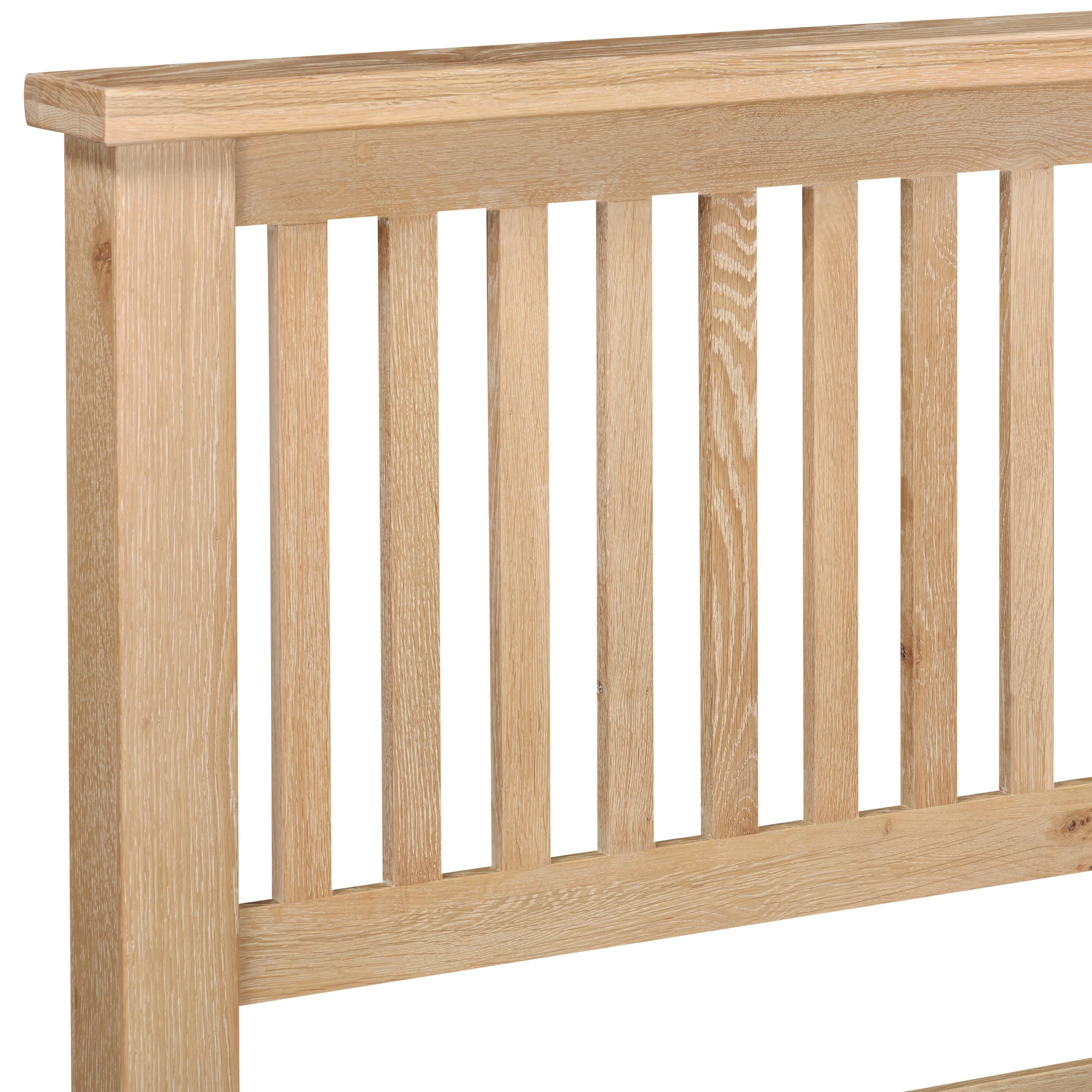 Bath Whitewash Oak Kingsize Bed - Image 6
