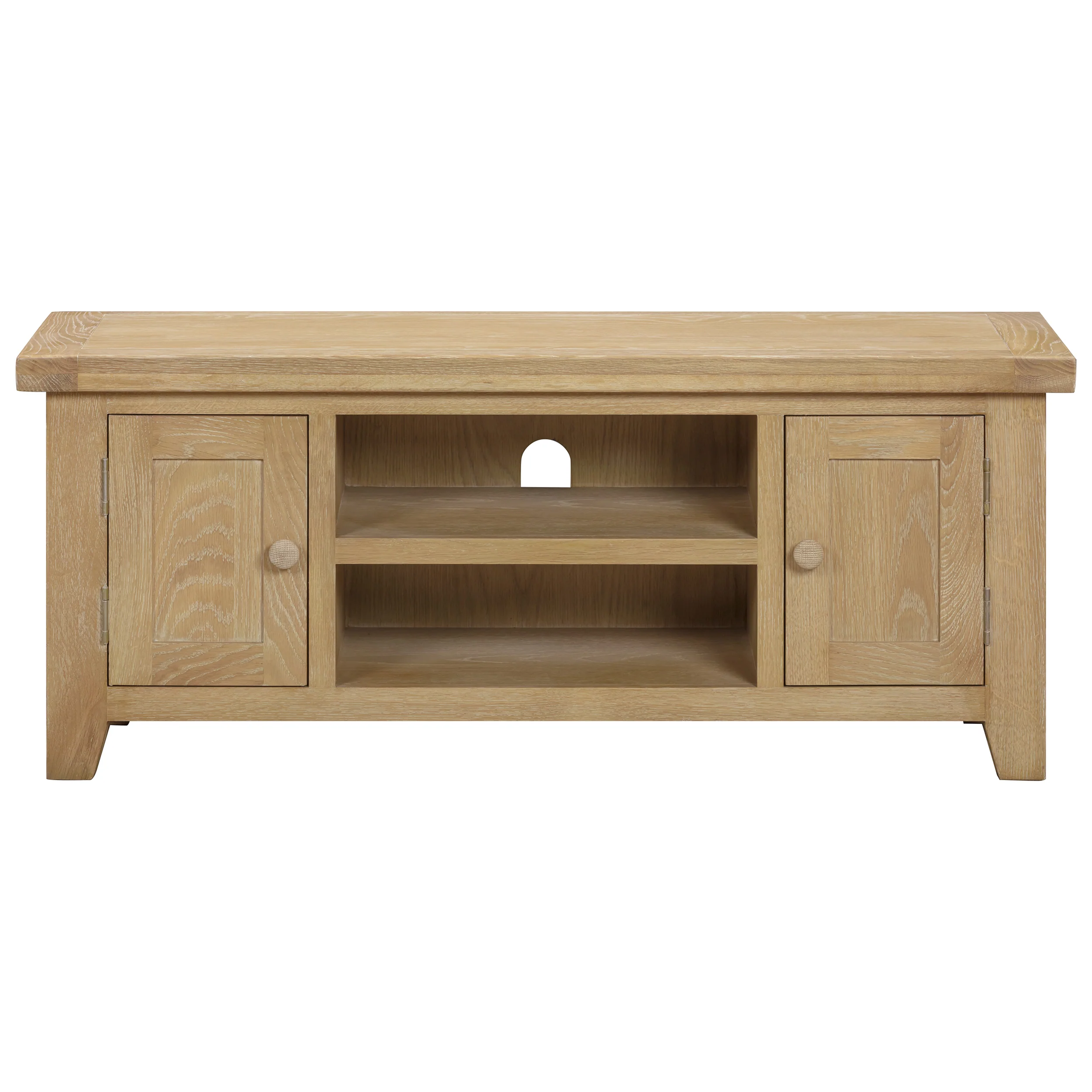 Bath Whitewash Oak Large TV Unit - Image 2