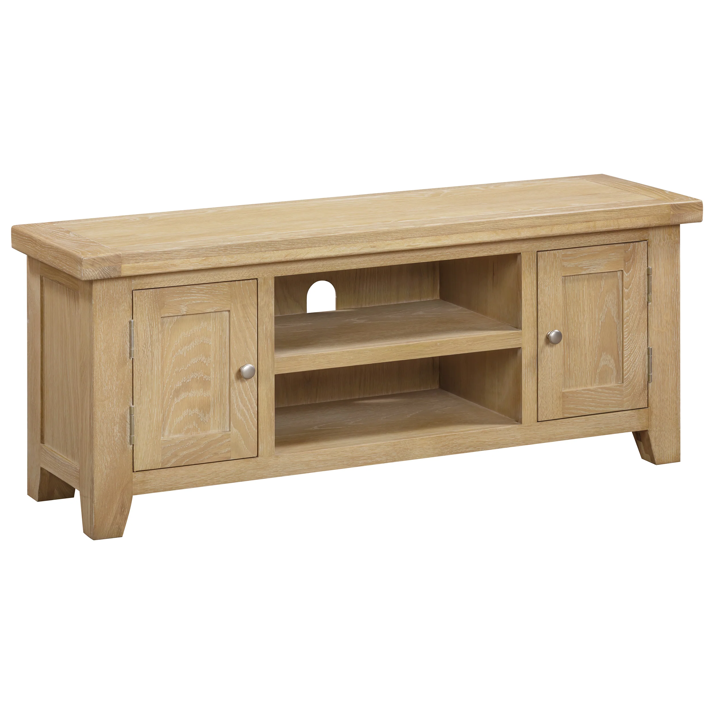 Bath Whitewash Oak Large TV Unit - Image 4
