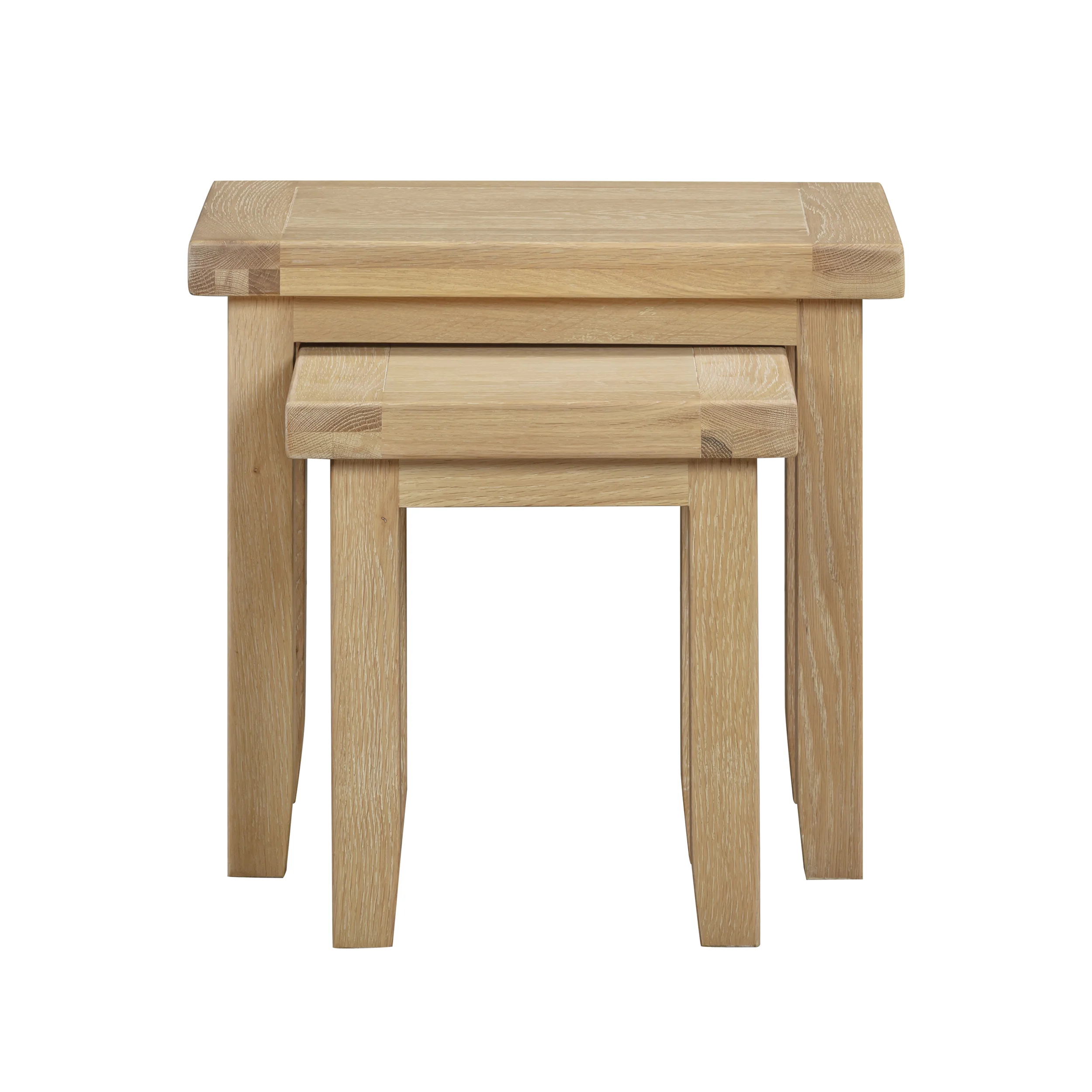 Bath Whitewash Oak Nest of 2 Tables - Image 3