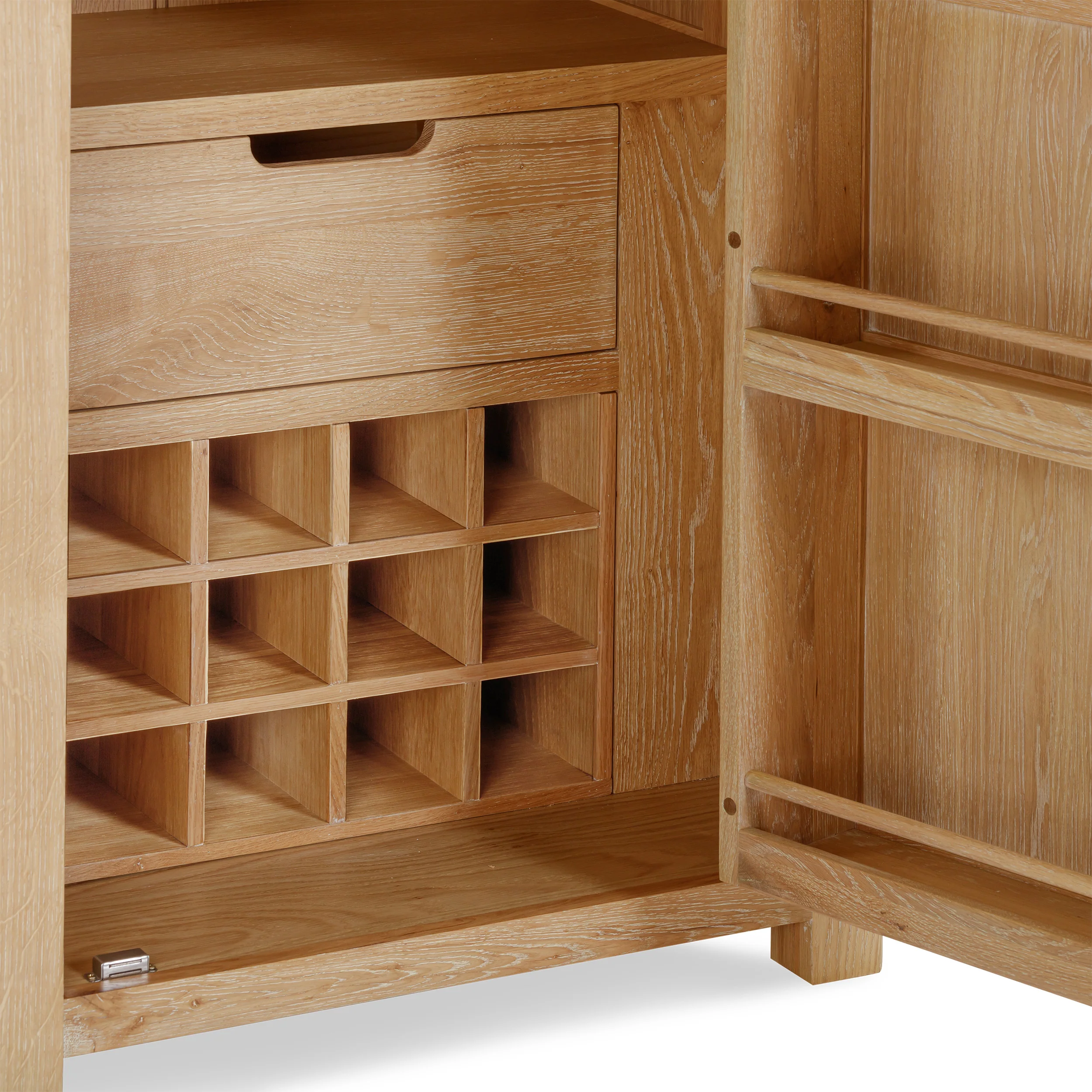Bath Whitewash Oak Pantry Unit - Image 10
