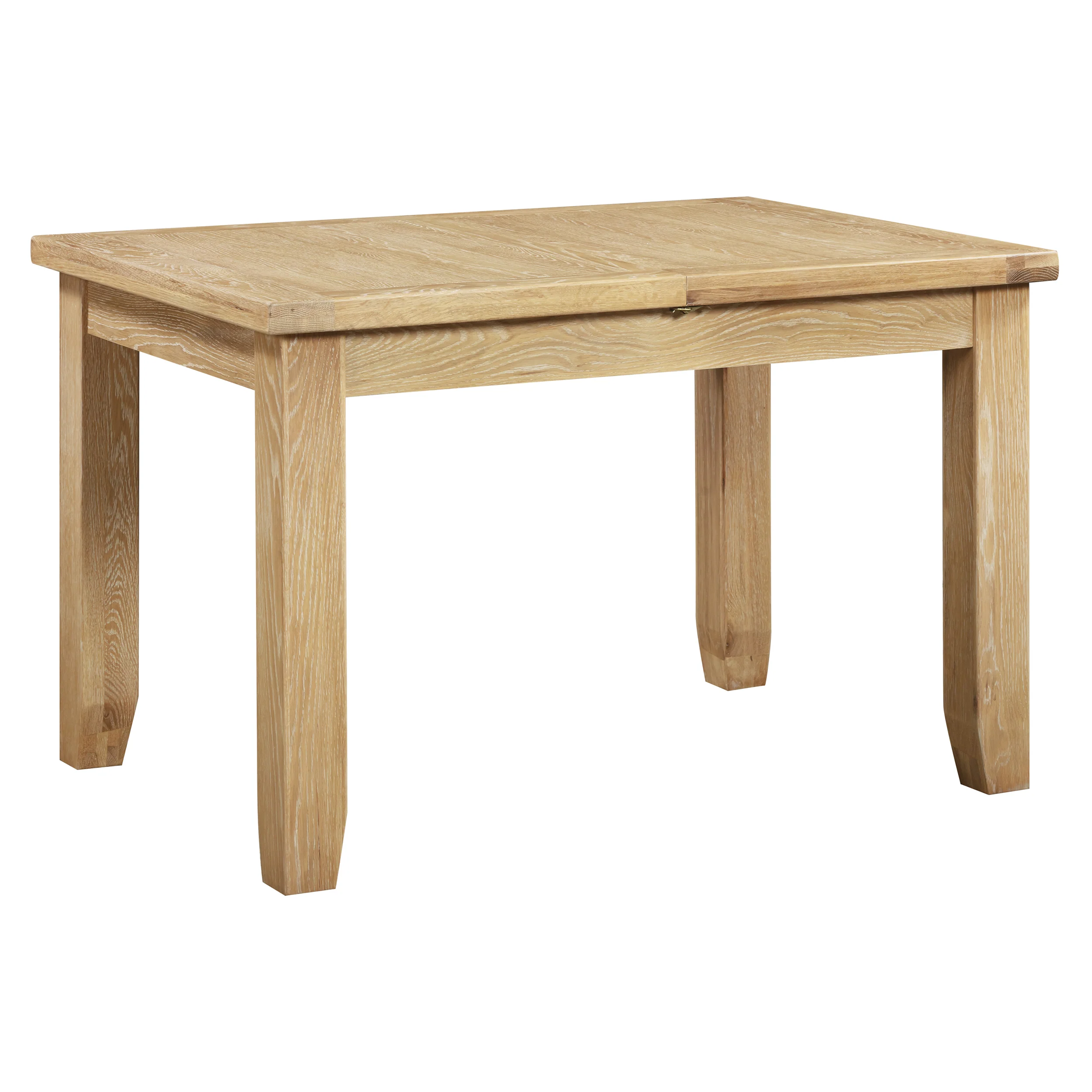 Bath Whitewash Oak Small Extending Dining Table (1.2 m-1.5 m) - Image 3