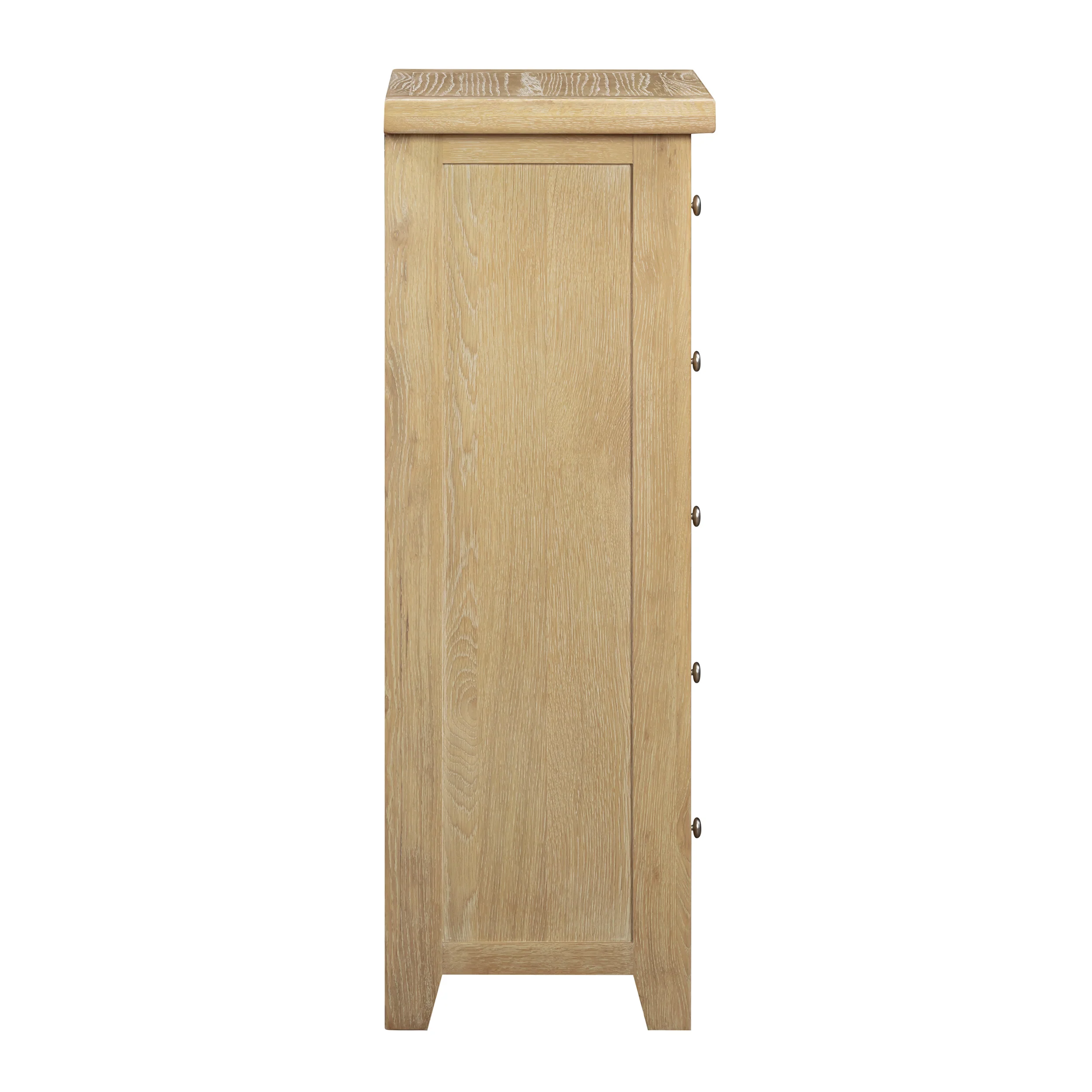 Bath Whitewash Oak Tall 5 Drawer Chest - Image 5