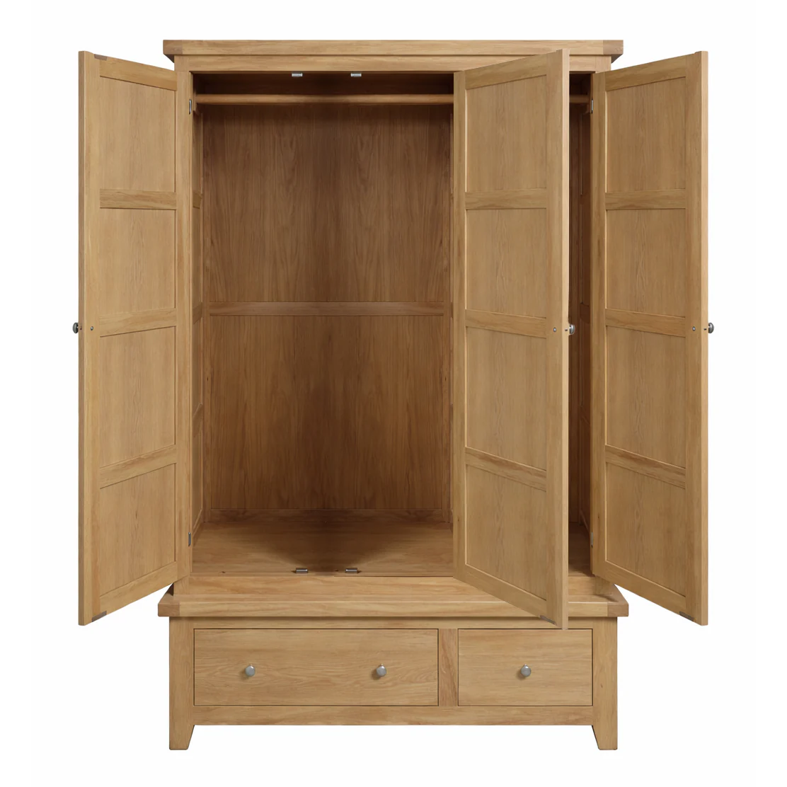 Bath Whitewash Oak Triple Wardrobe - Image 4