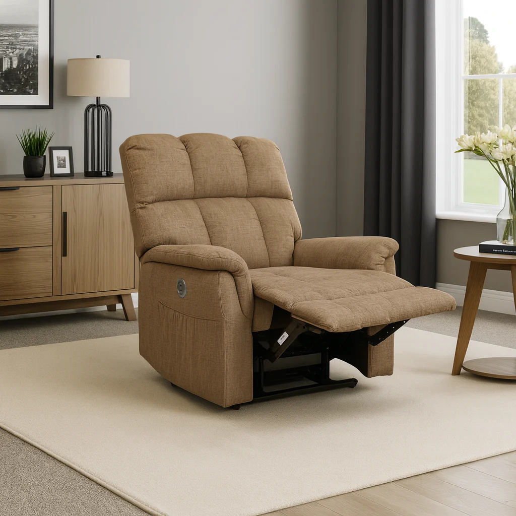 Bertrum Dual Motor Electric Lift Assist Rise & Recliner | Dune
