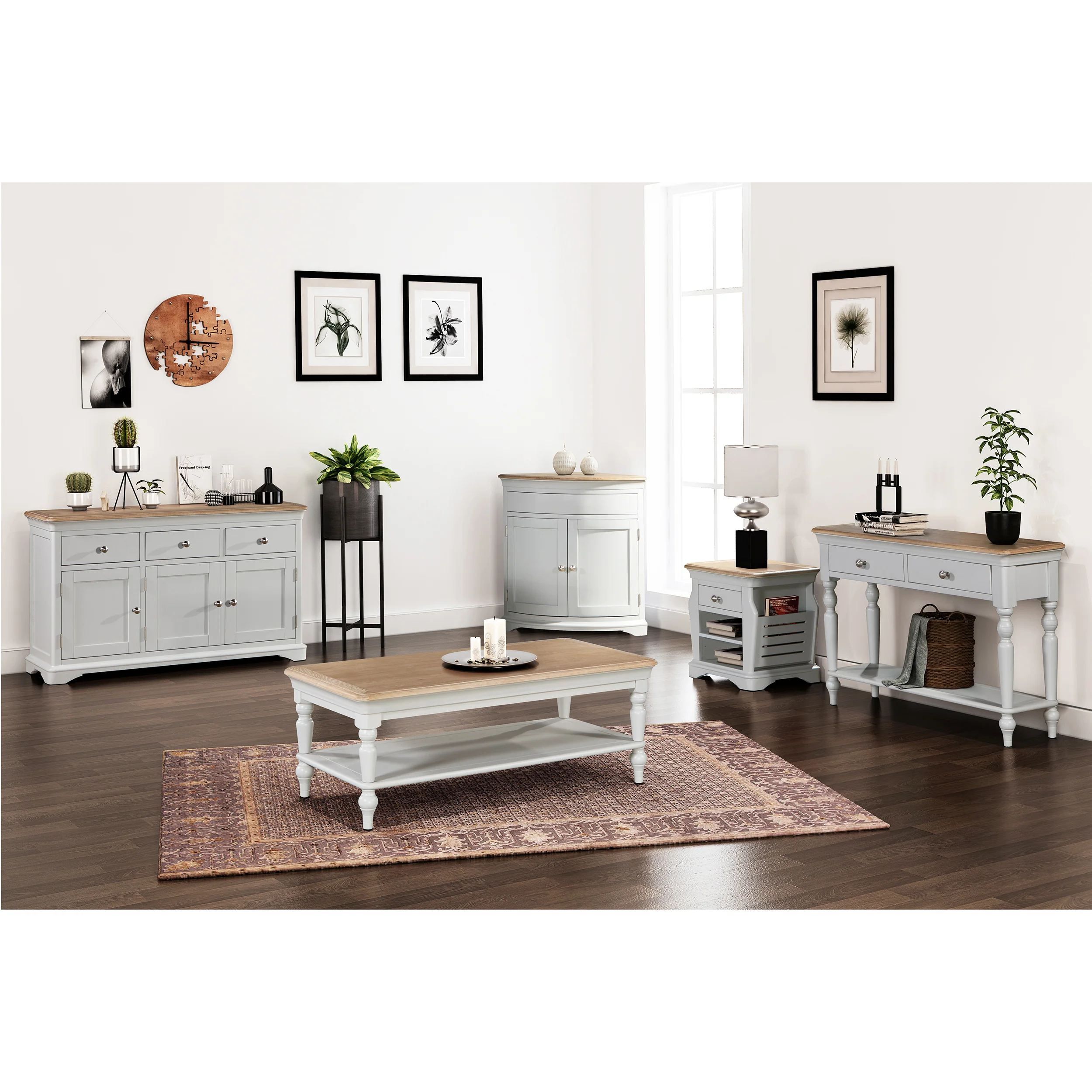 Brighton Grey Painted 2 Door 2 Drawer Sideboard - Grade B - Image 10