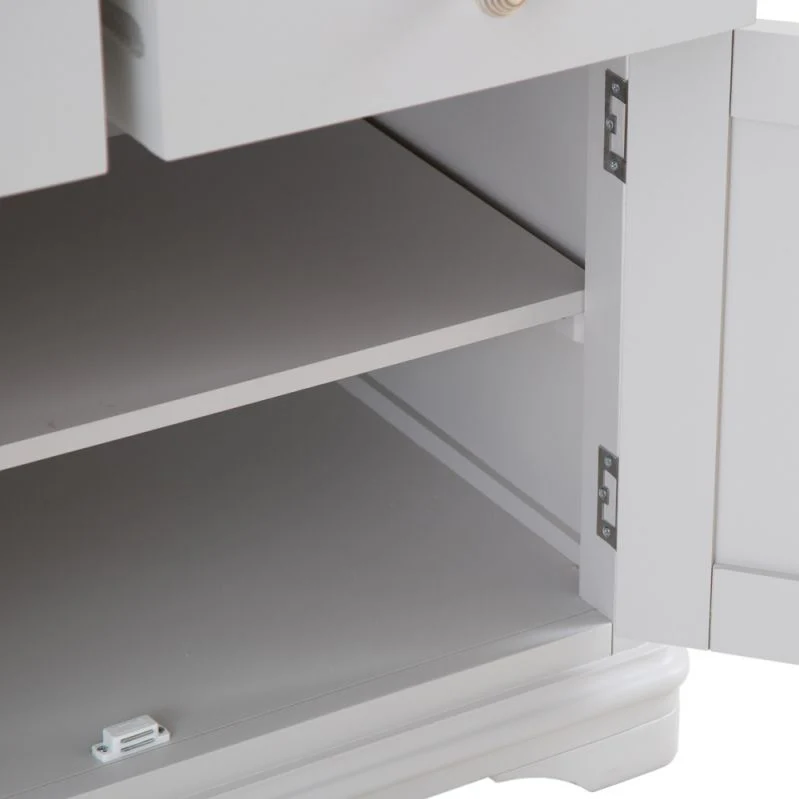 Brighton Grey Painted 2 Door 2 Drawer Sideboard - Grade B - Image 6