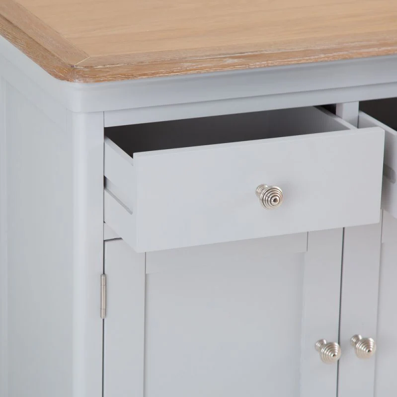 Brighton Grey Painted 2 Door 2 Drawer Sideboard - Grade B - Image 7
