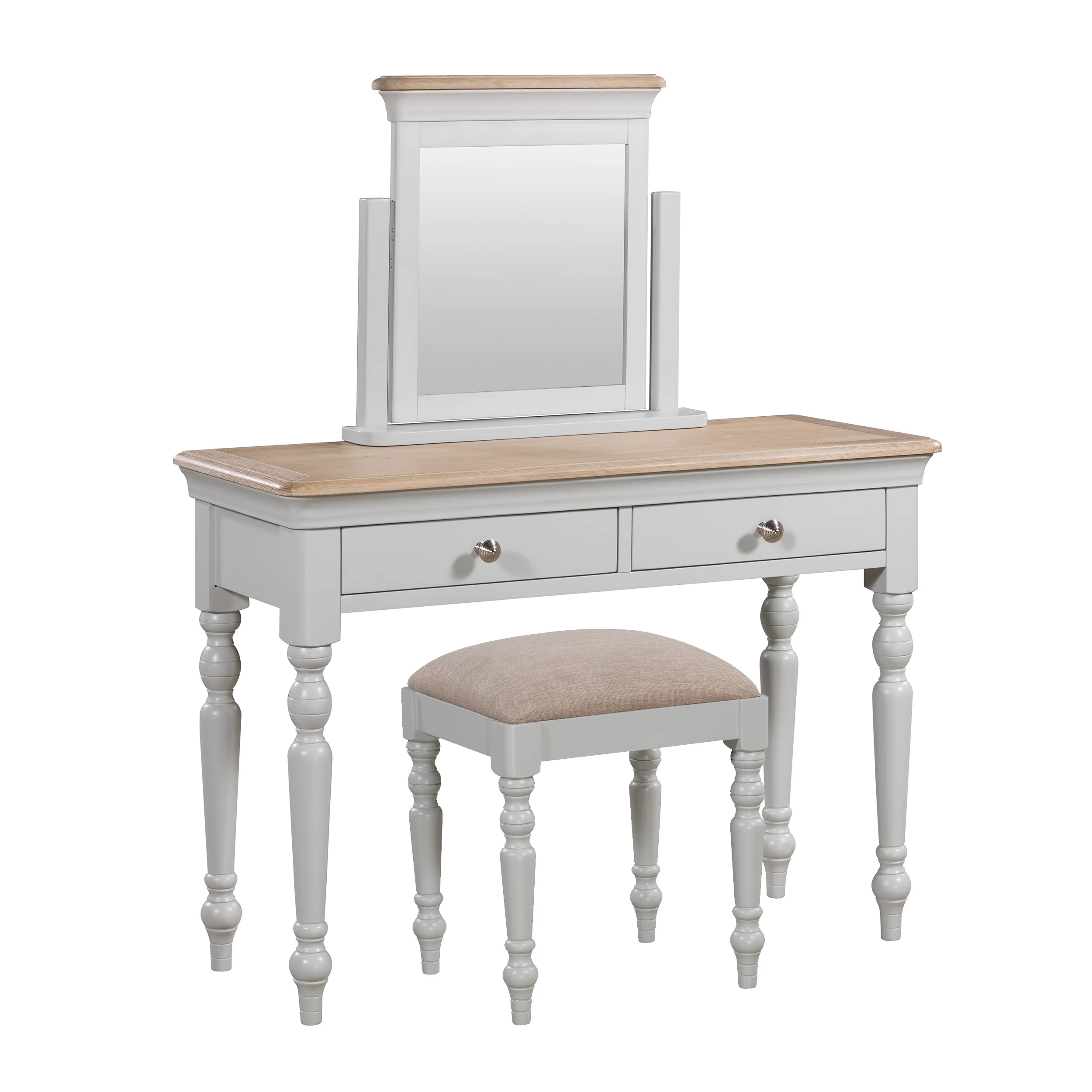 Brighton Grey Painted Dressing Table Mirror - Grade B - Image 4