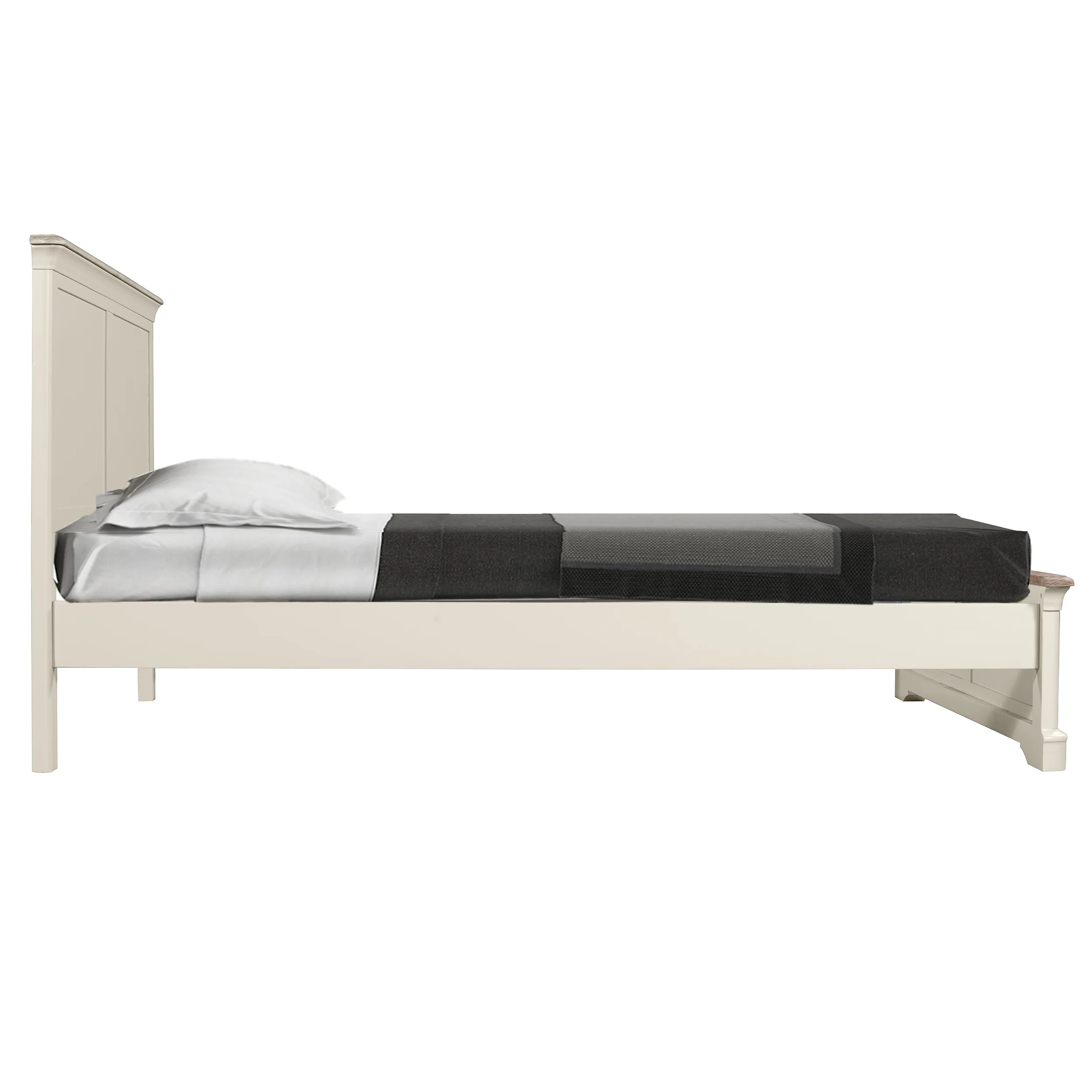 Brighton Warm White Painted 5ft Kingsize Bed - Grade B - Image 4