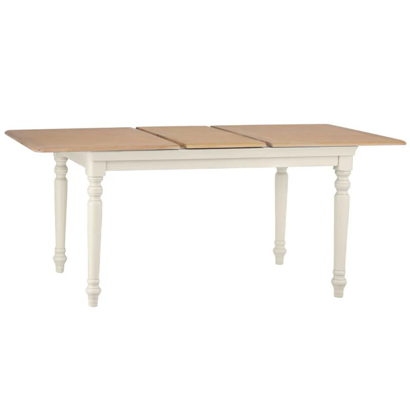 Brighton Warm White Painted Extending Dining Table (1.8 m-2.3 m) - Grade B - Image 4