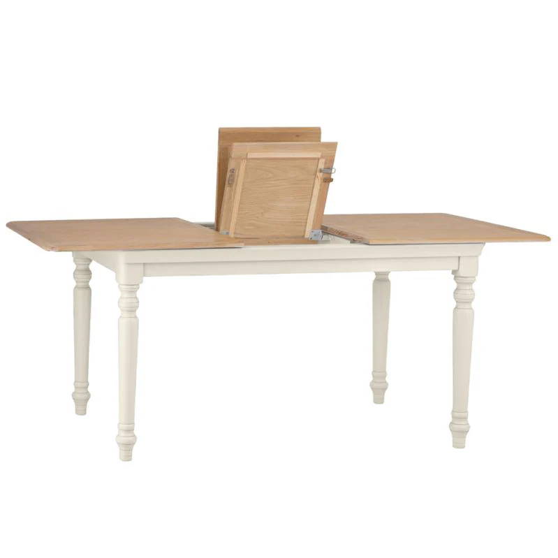 Brighton Warm White Painted Extending Dining Table (1.8 m-2.3 m) - Grade B - Image 5