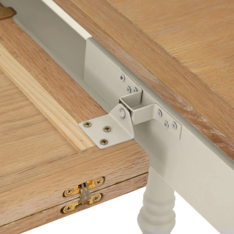 Brighton Warm White Painted Extending Dining Table (1.8 m-2.3 m) - Grade B - Image 8