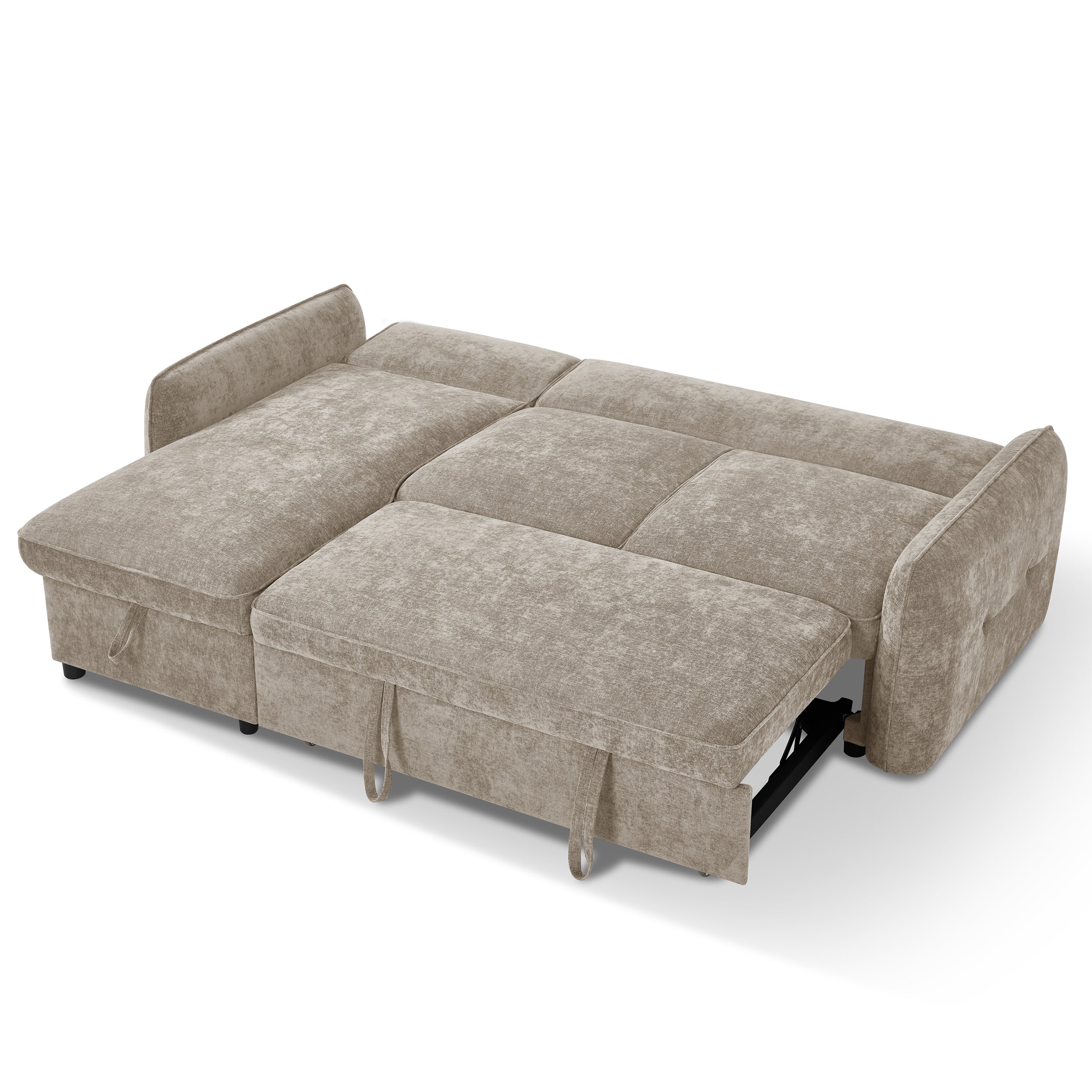 Brunswick 3 Seater Modular Pull Out Sofa Bed | Brown - Image 5